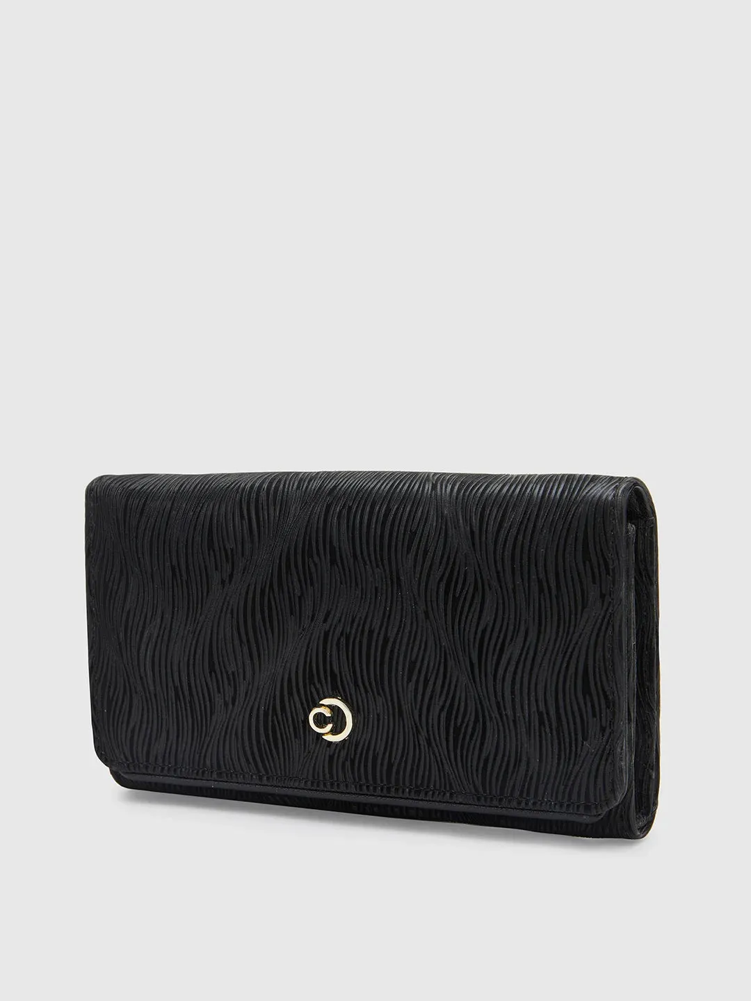 Caprese Eryka Medium Black Clutch