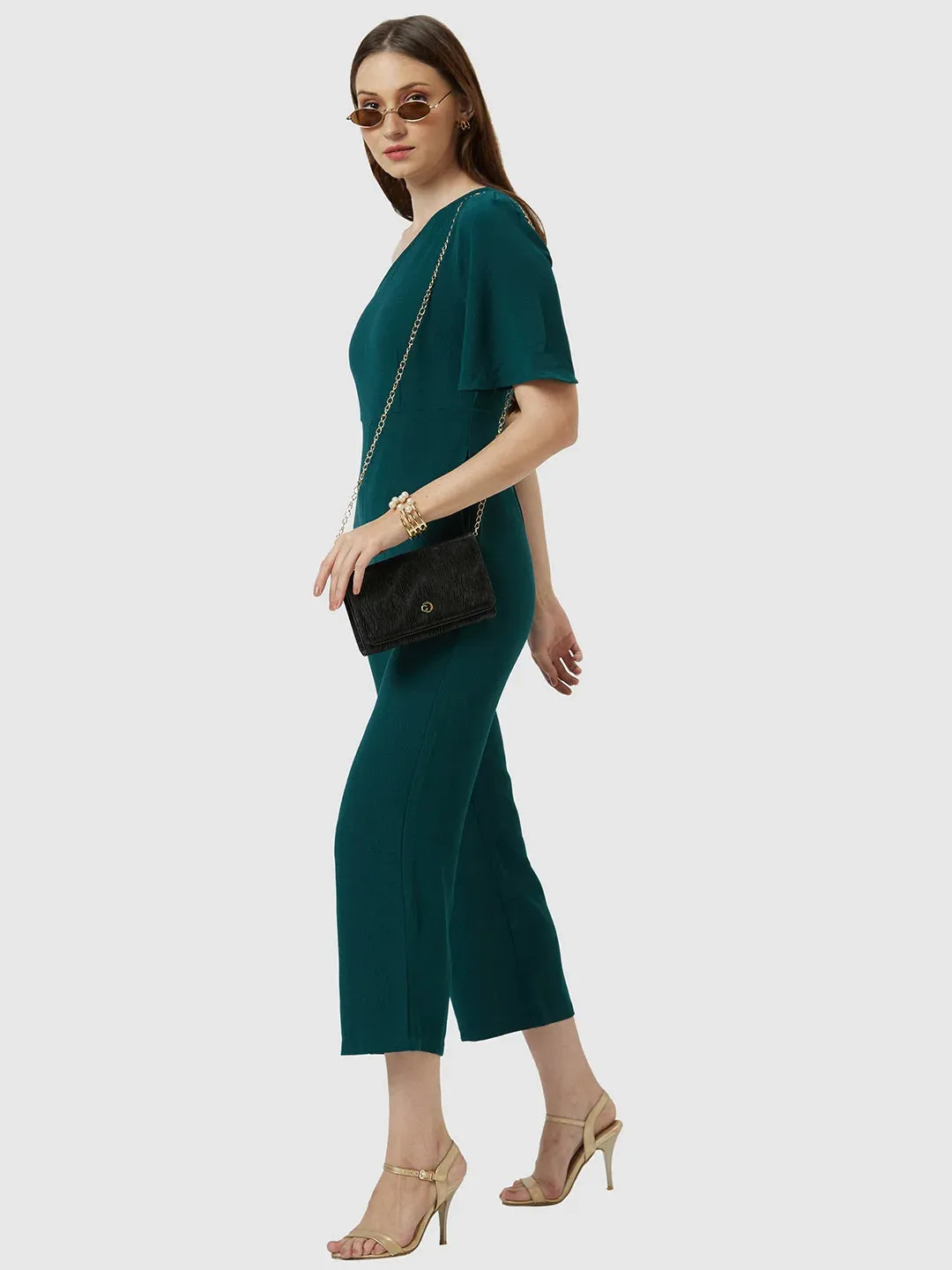 Caprese Eryka Medium Black Clutch