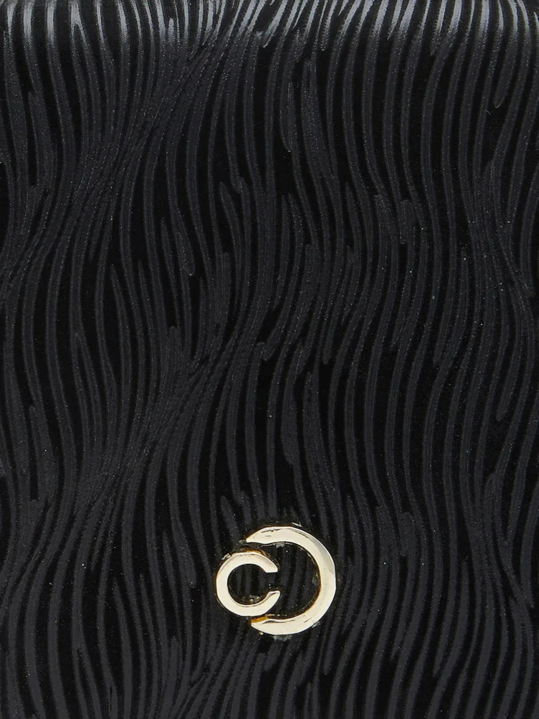 Caprese Eryka Medium Black Clutch