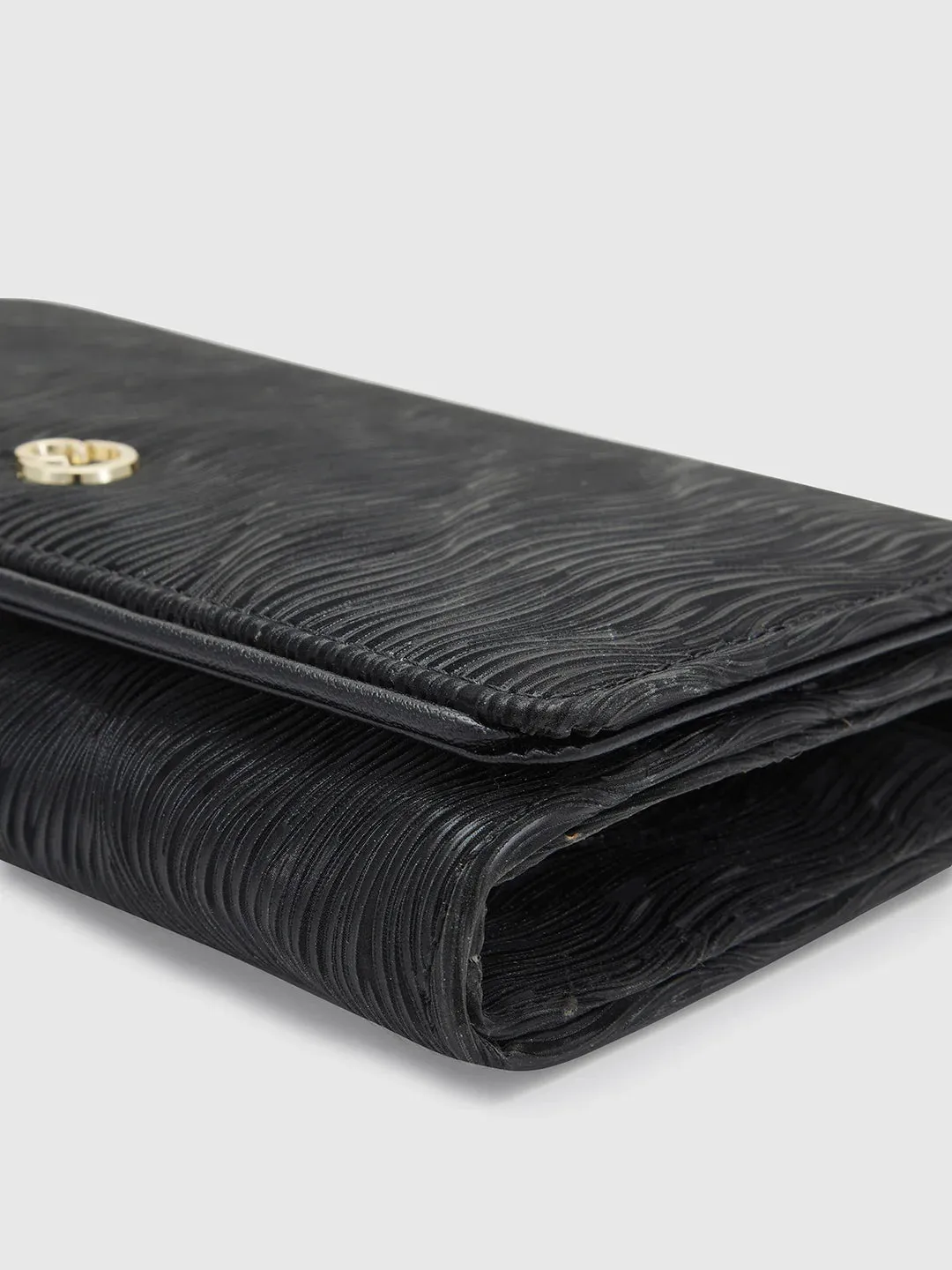Caprese Eryka Medium Black Clutch