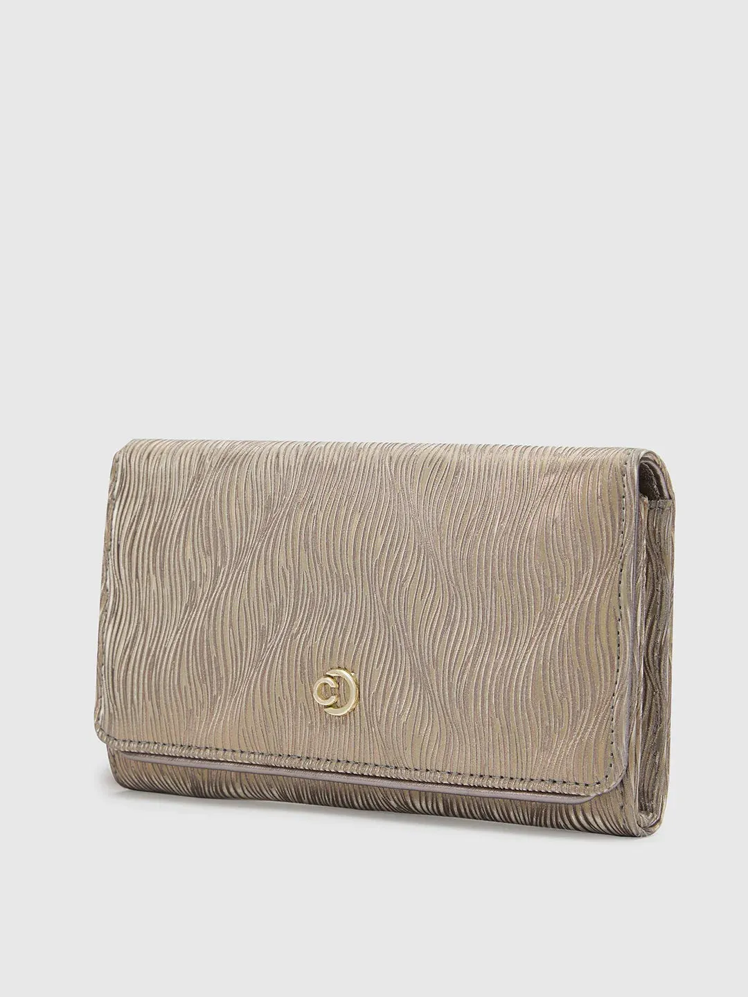 Caprese Eryka Medium Champagne Gold Clutch
