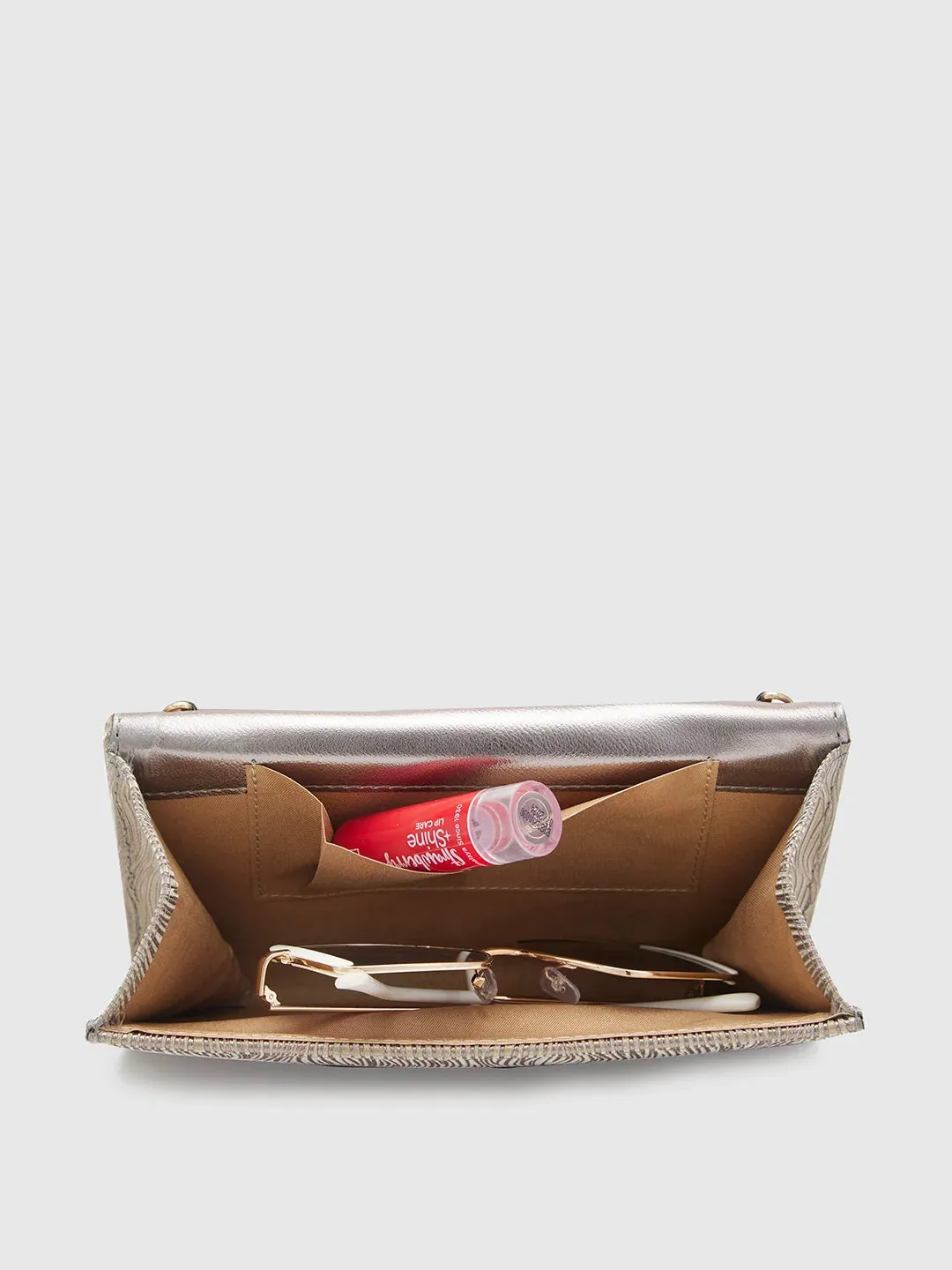 Caprese Eryka Medium Champagne Gold Clutch