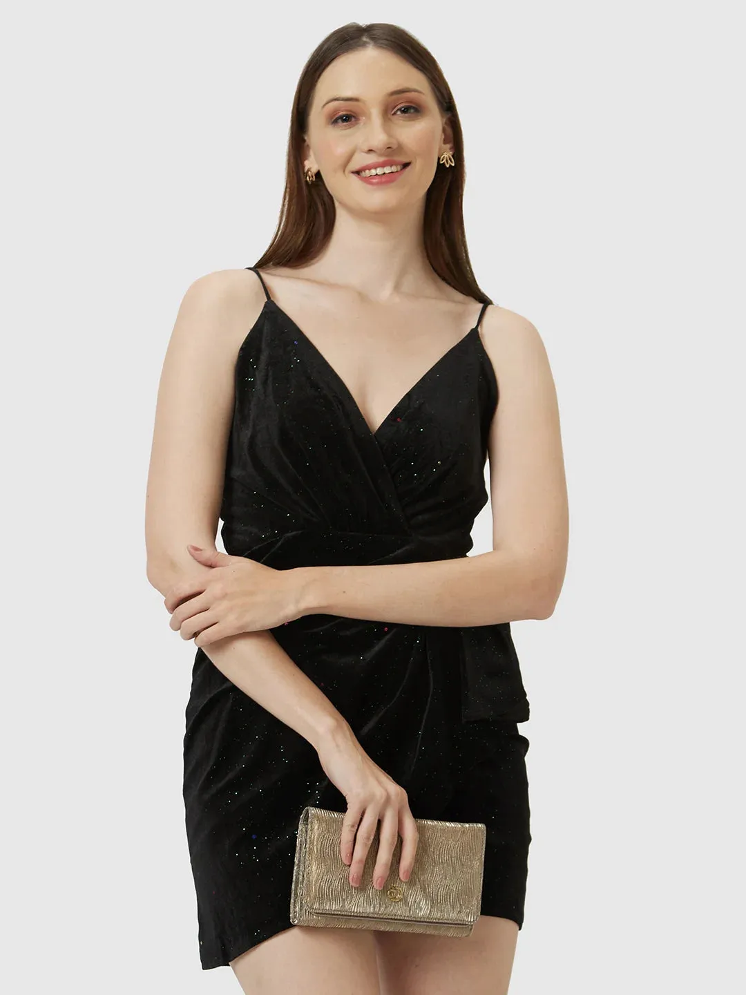 Caprese Eryka Medium Champagne Gold Clutch