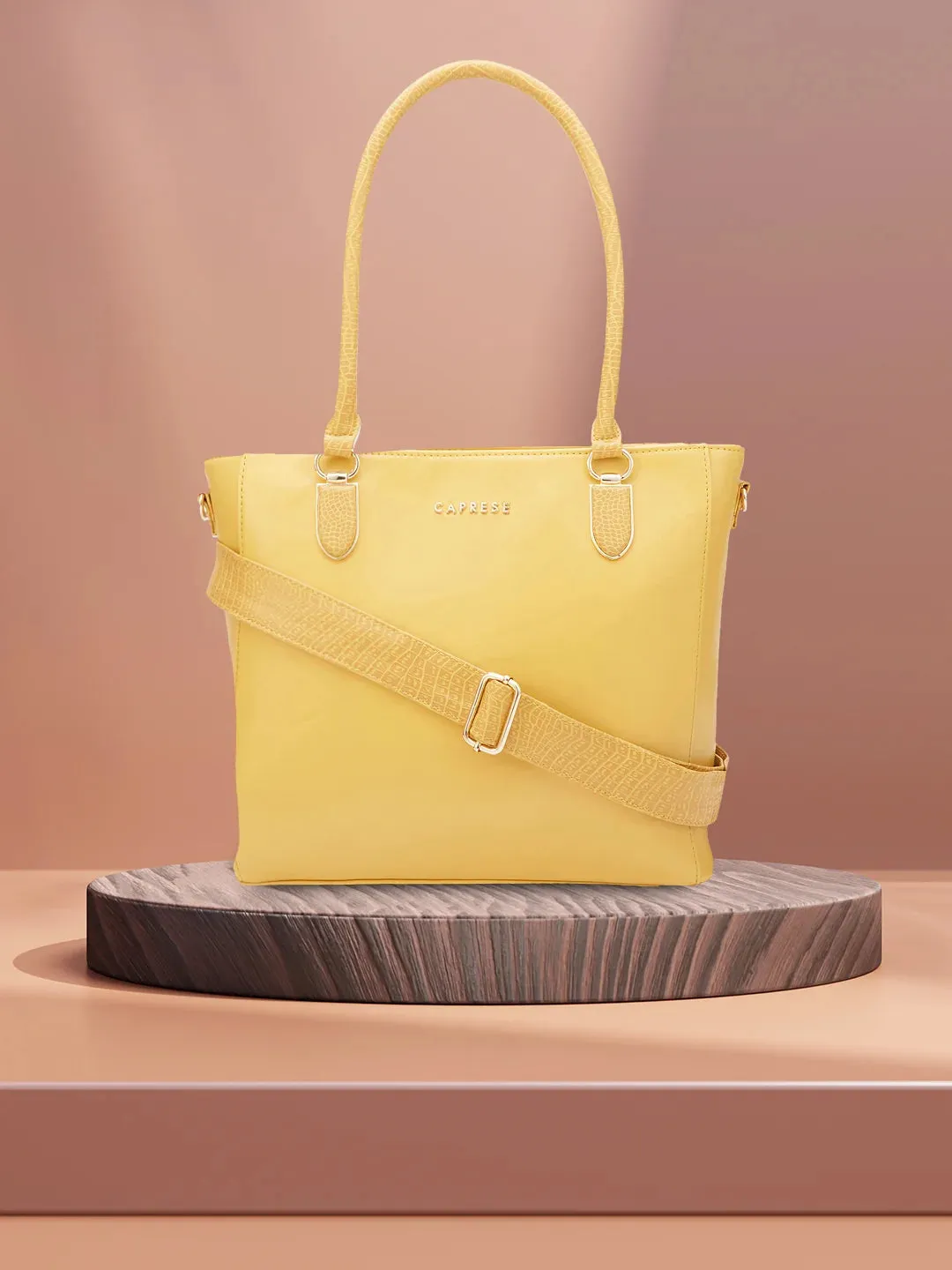 Caprese Esme Large Yellow Tote Bag