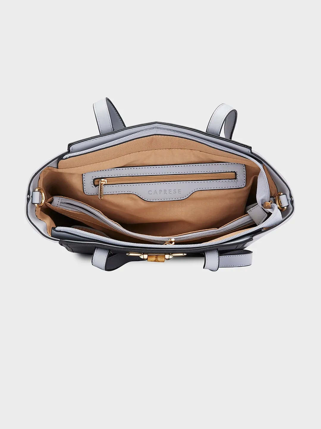 Caprese Eva Medium Black Satchel Bag