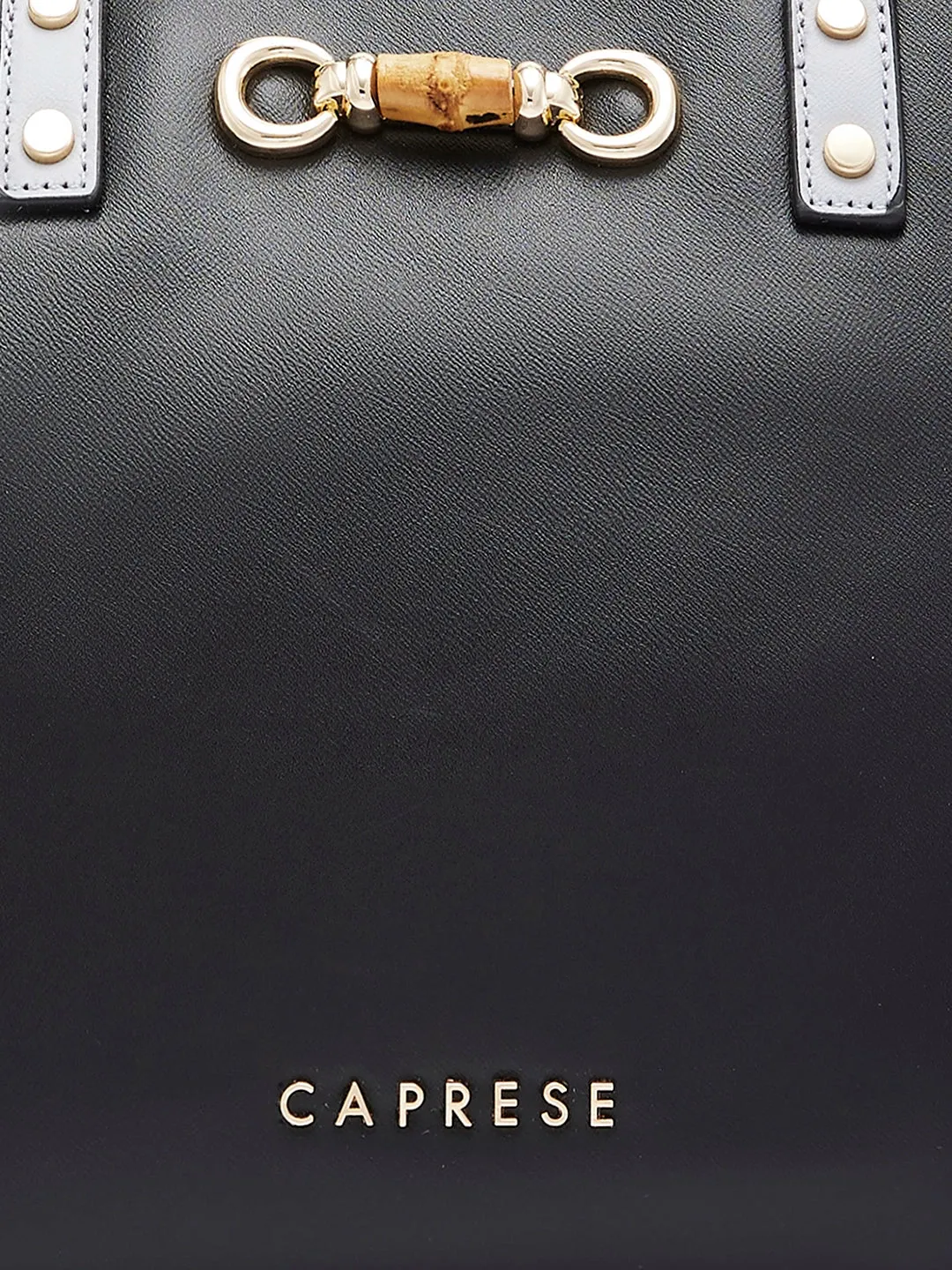 Caprese Eva Medium Black Satchel Bag
