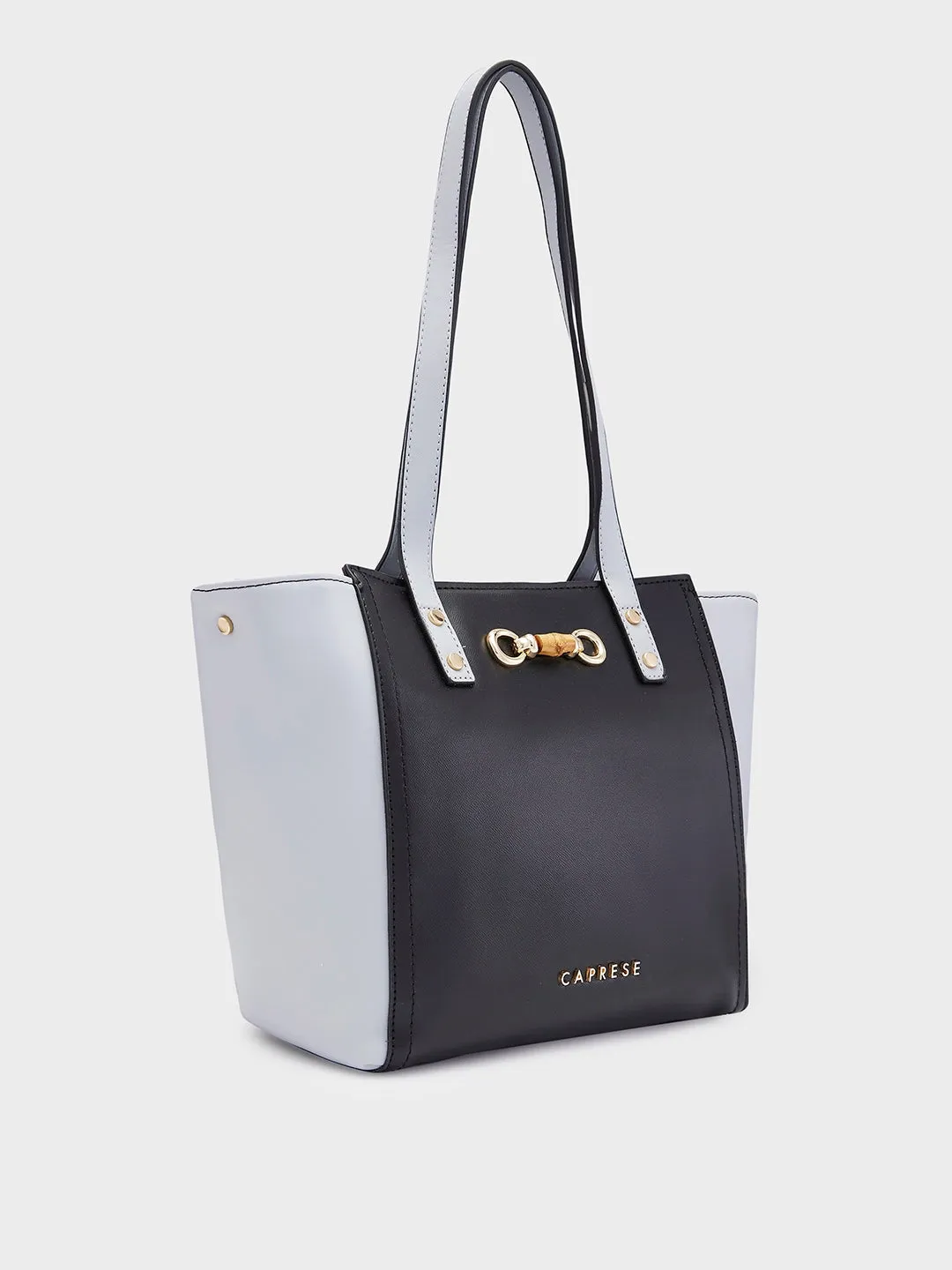 Caprese Eva Medium Black Satchel Bag