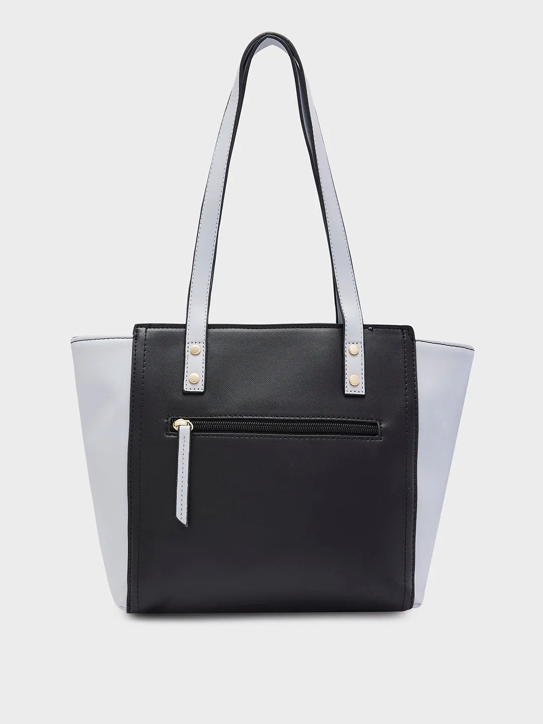 Caprese Eva Medium Black Satchel Bag