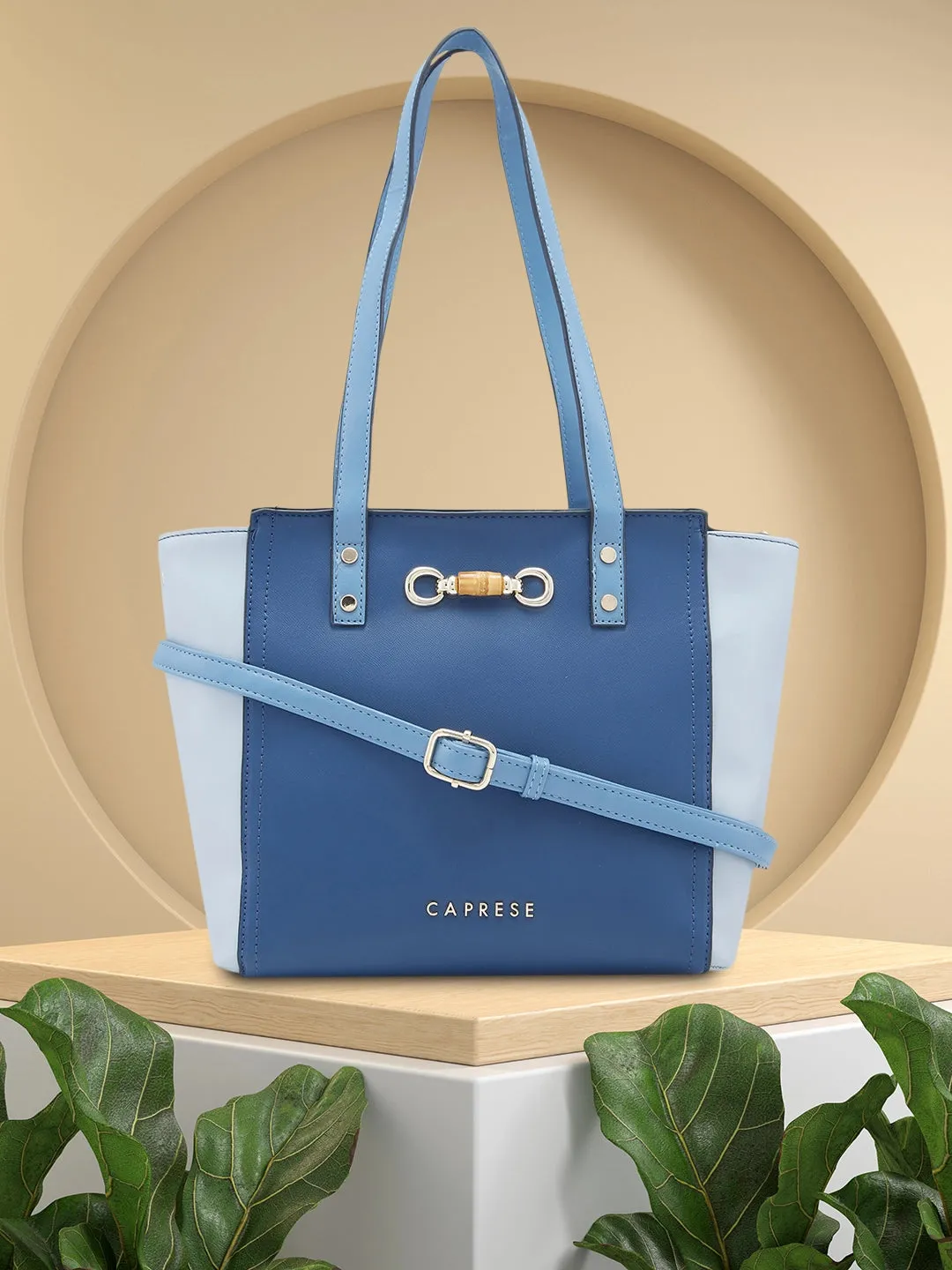 Caprese Eva Medium Navy Satchel Bag