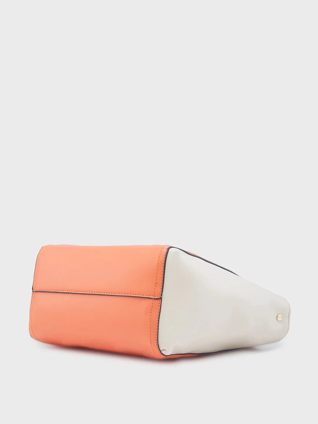 Caprese Eva Medium Orange Satchel Bag