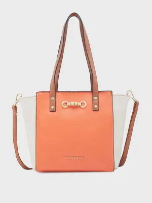 Caprese Eva Medium Orange Satchel Bag