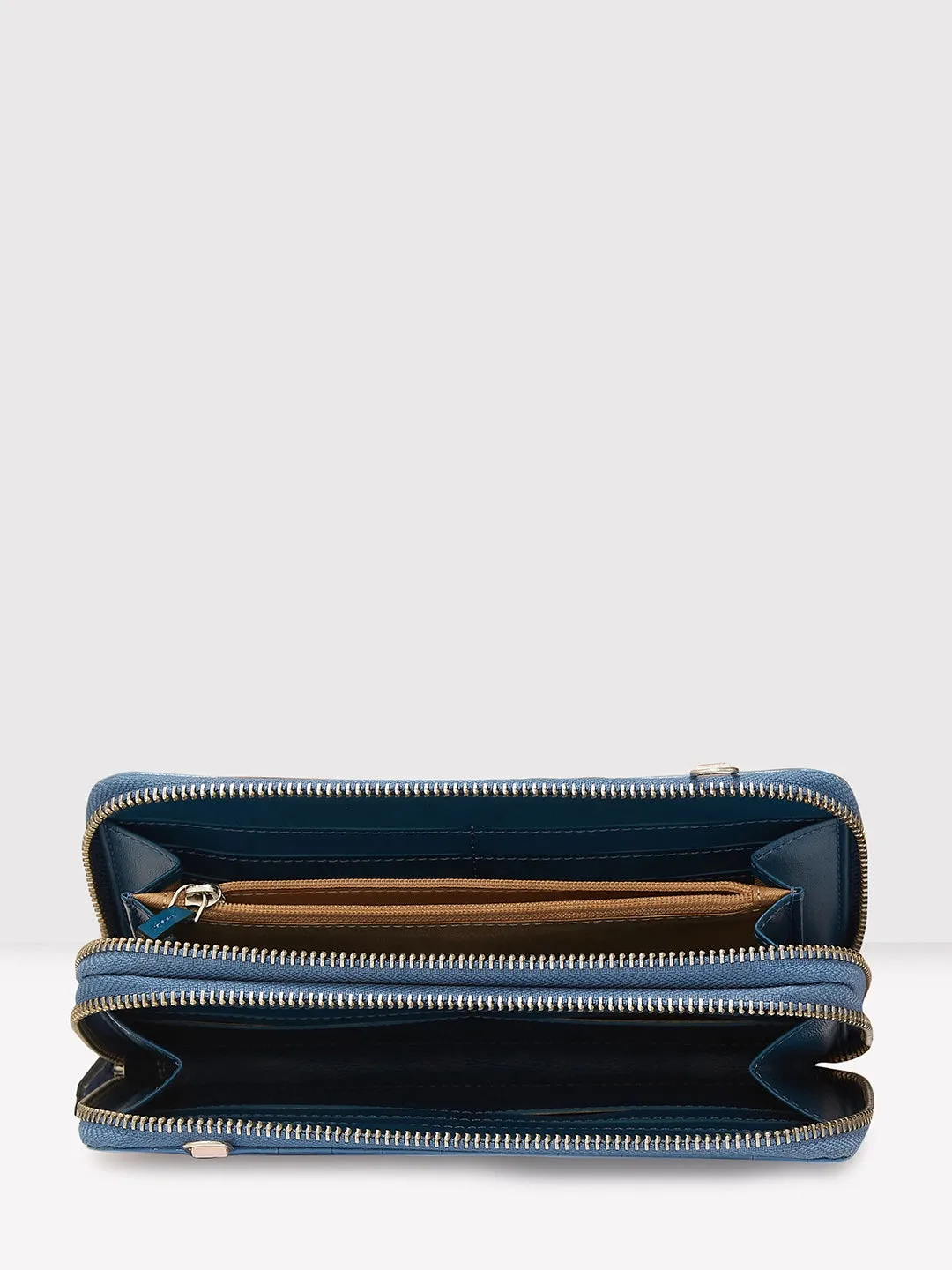 Caprese Eva Sling Large Navy Zip Around Wallet