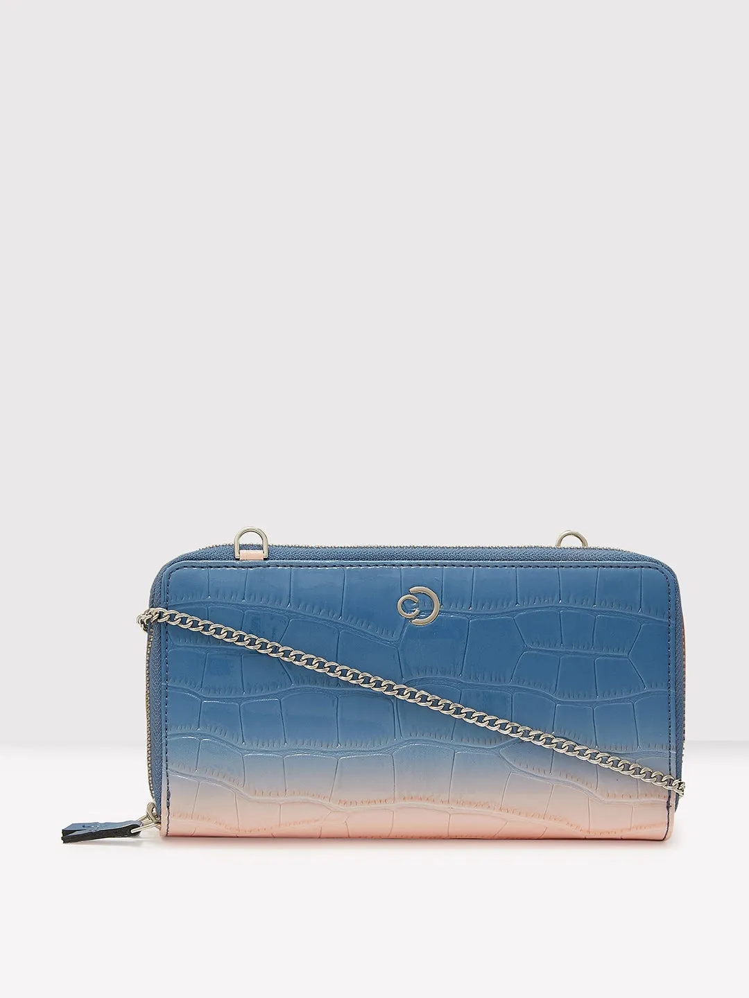 Caprese Eva Sling Large Navy Zip Around Wallet