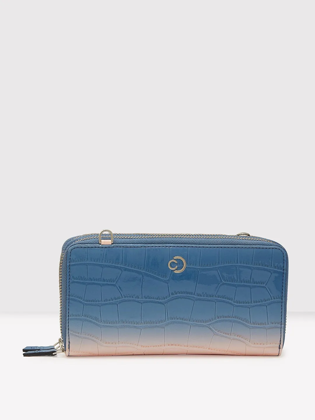 Caprese Eva Sling Large Navy Zip Around Wallet