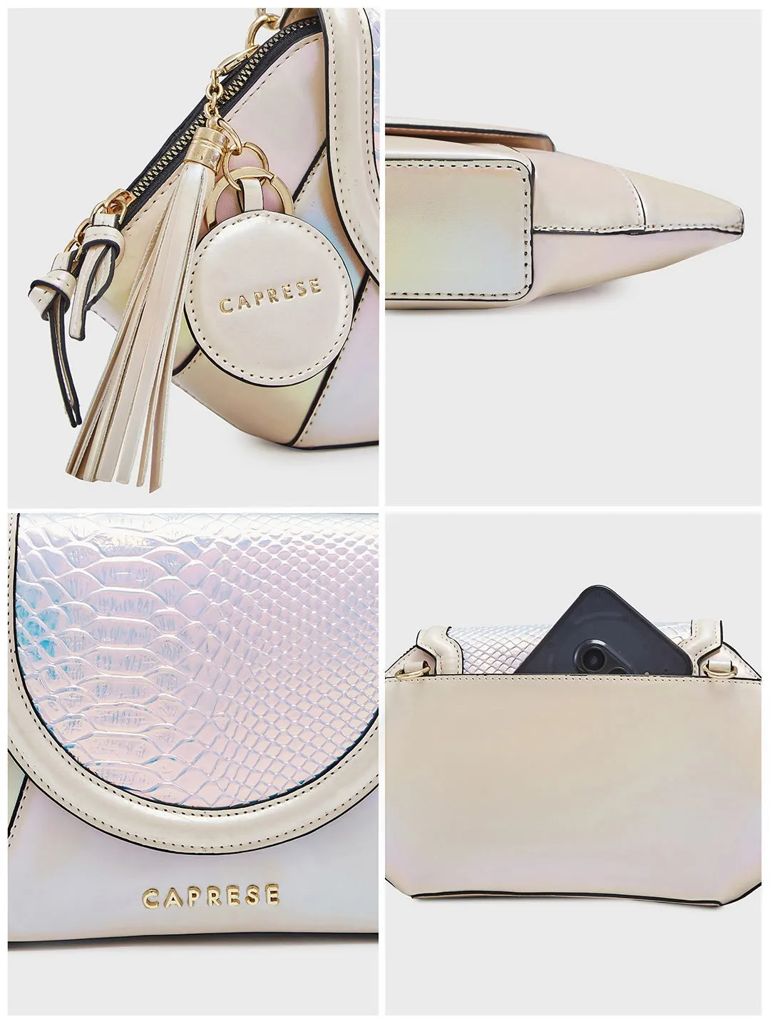 Caprese Evening Affair Large White Clutch