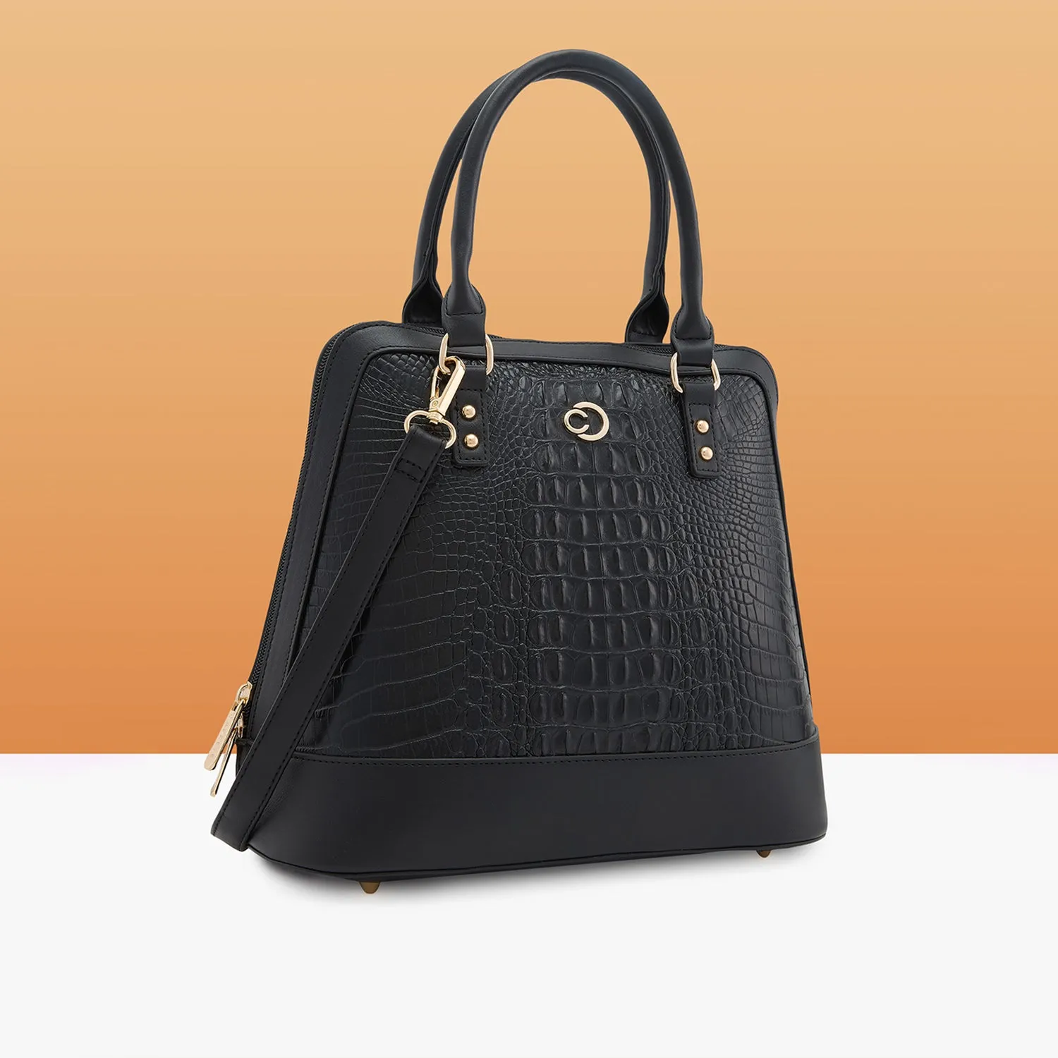 Caprese Felix Medium Black Hobo Bag