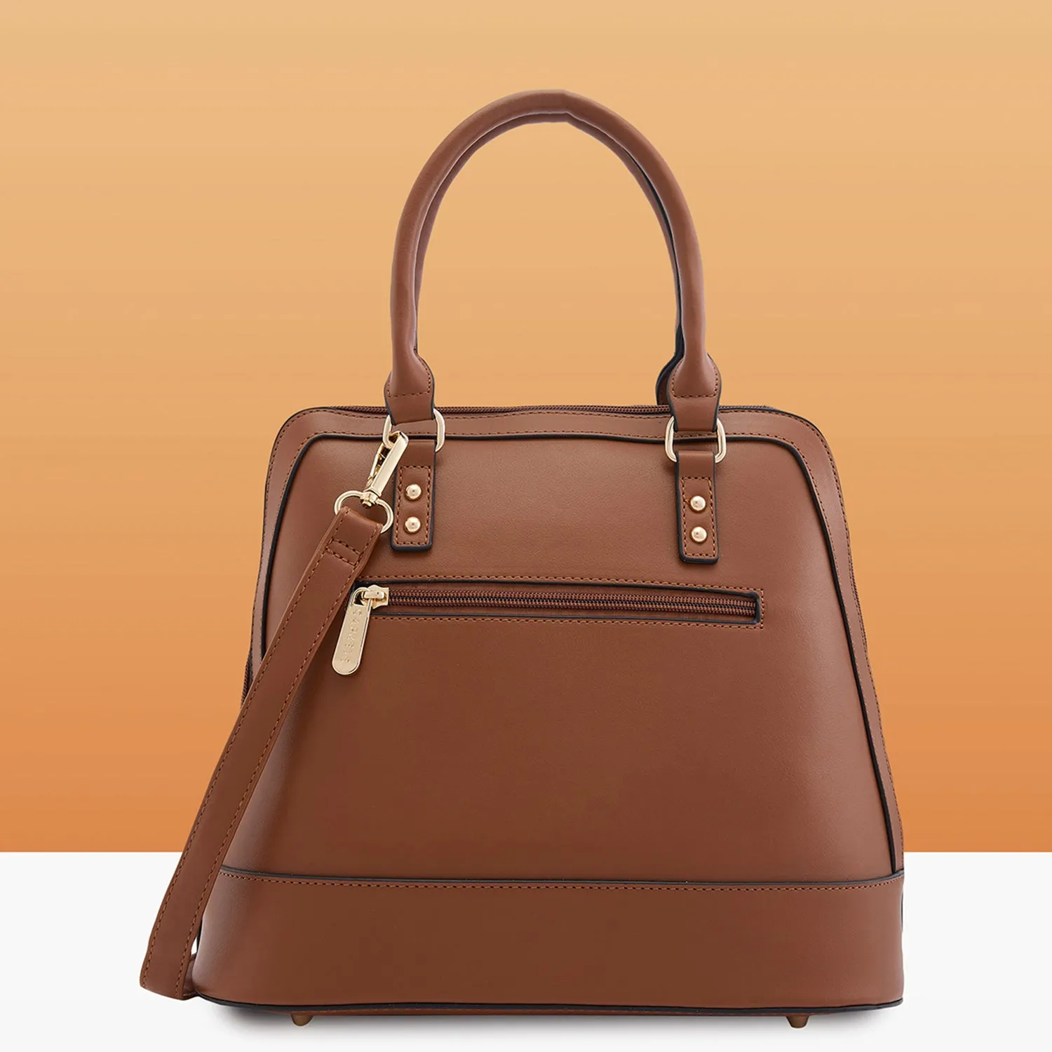 Caprese Felix Medium Tan Satchel Bag