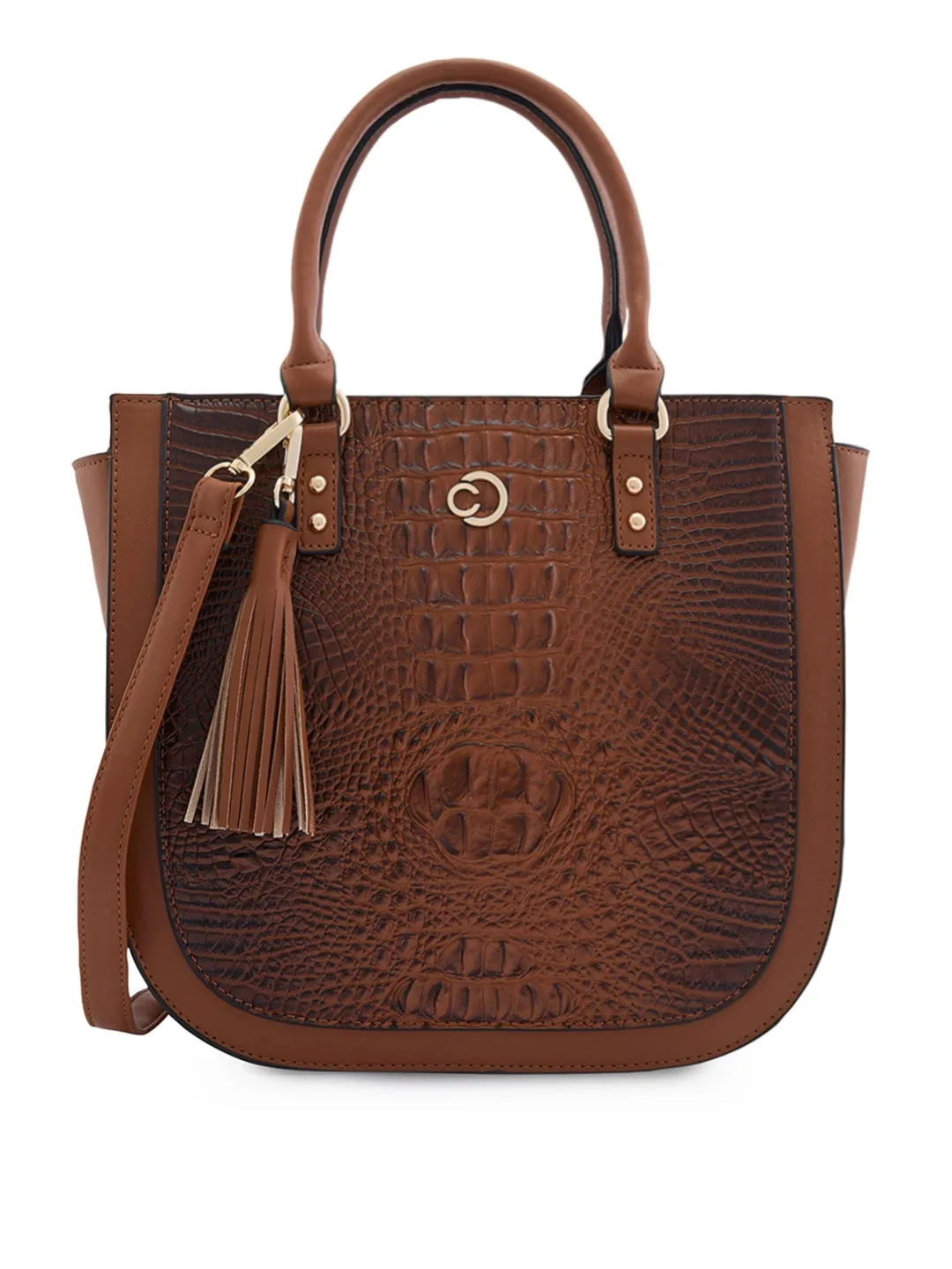 Caprese Felix Medium Tan Satchel Bag