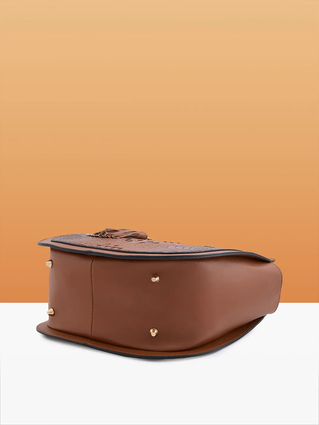 Caprese Felix Medium Tan Satchel Bag