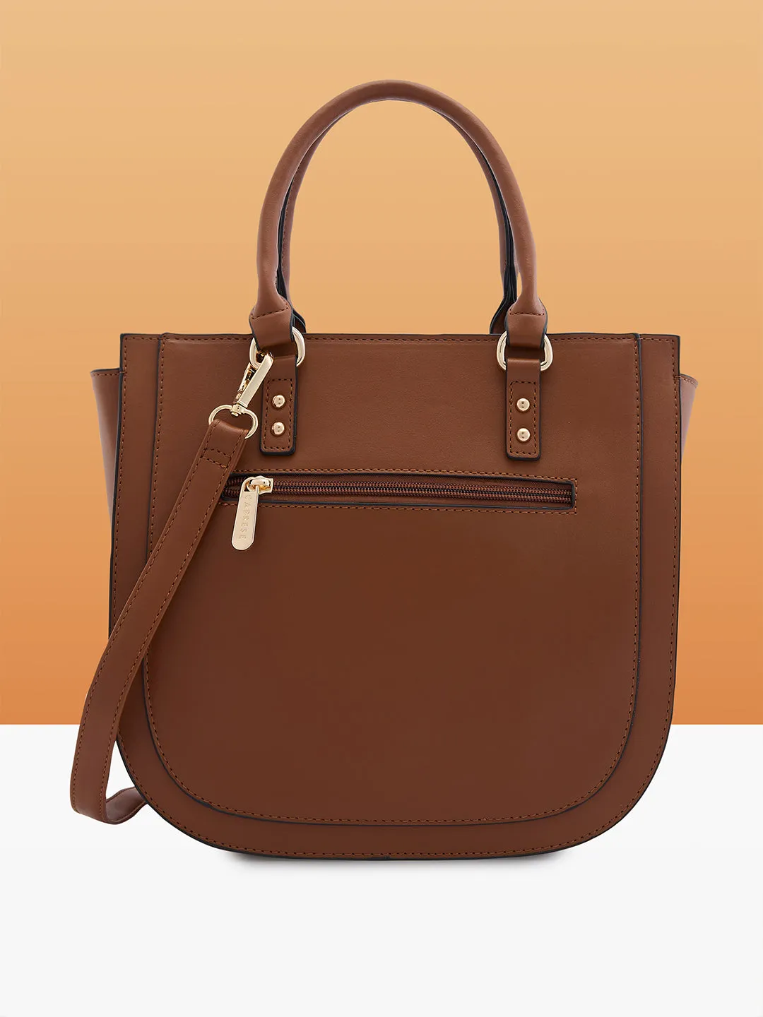 Caprese Felix Medium Tan Satchel Bag