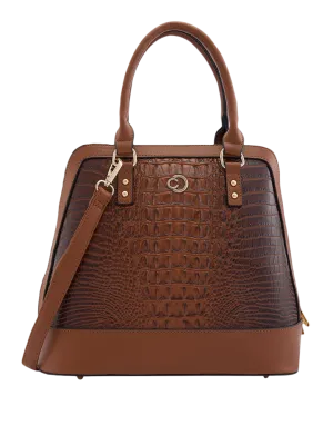 Caprese Felix Medium Tan Satchel Bag