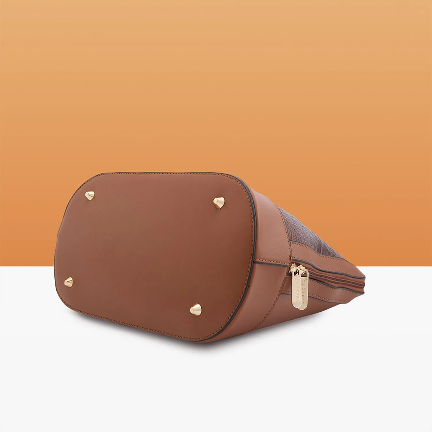 Caprese Felix Medium Tan Satchel Bag