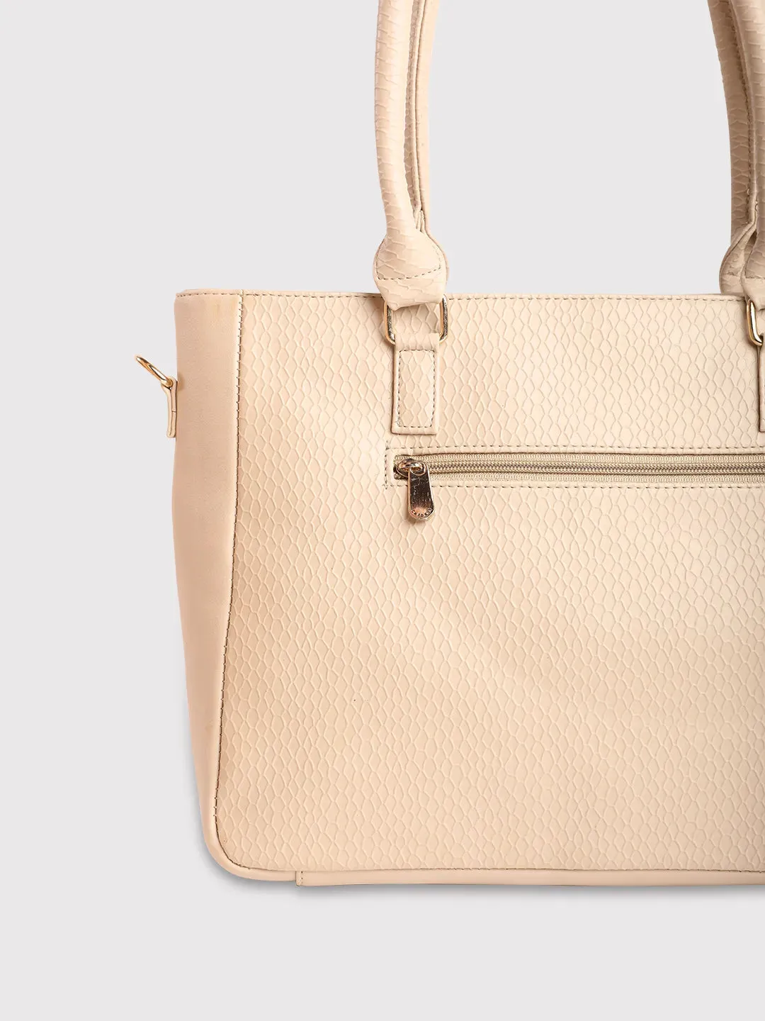 Caprese Fiona Large Beige Tote Bag
