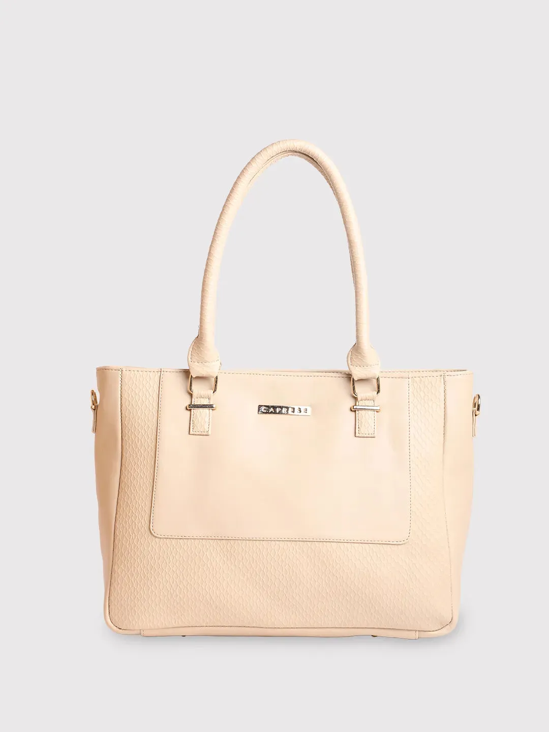 Caprese Fiona Large Beige Tote Bag