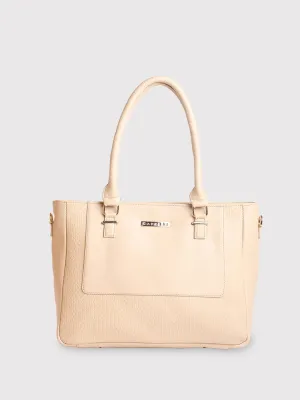 Caprese Fiona Large Beige Tote Bag