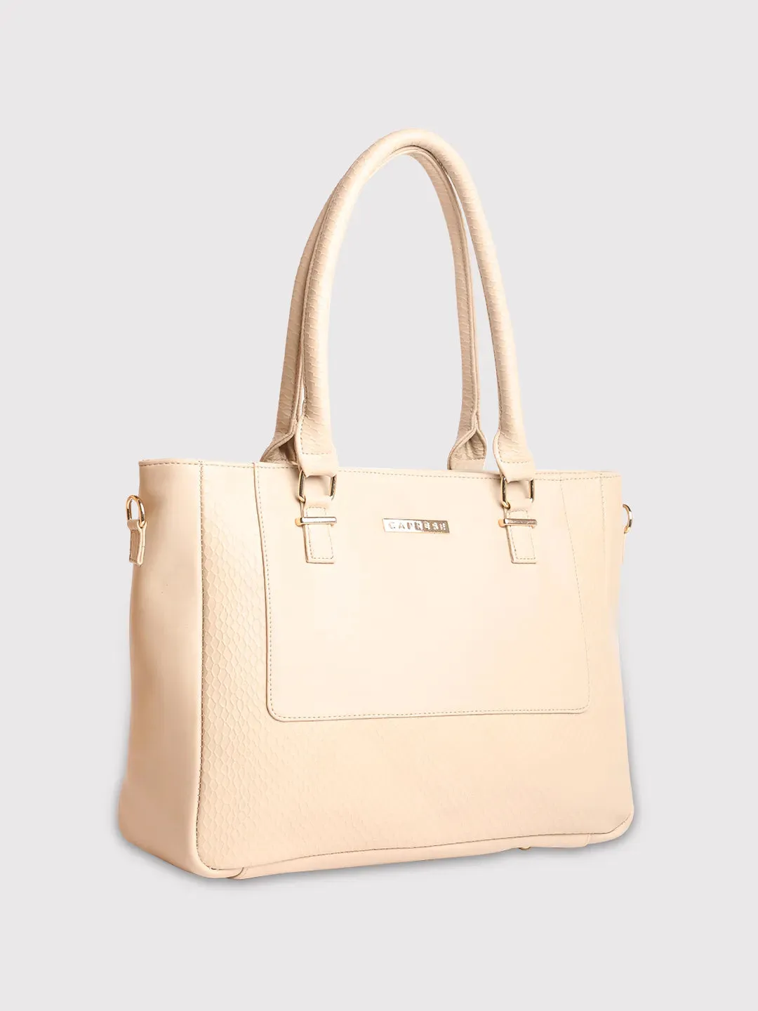 Caprese Fiona Large Beige Tote Bag
