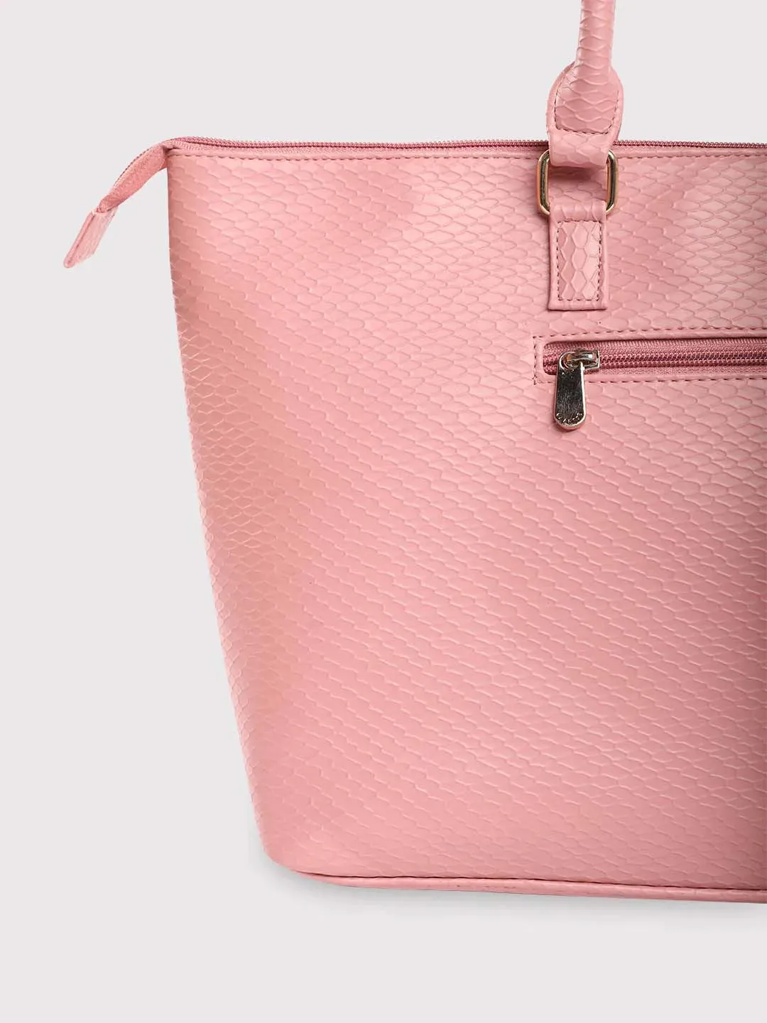 Caprese Fiona Large Light Pink Laptop Tote Bag
