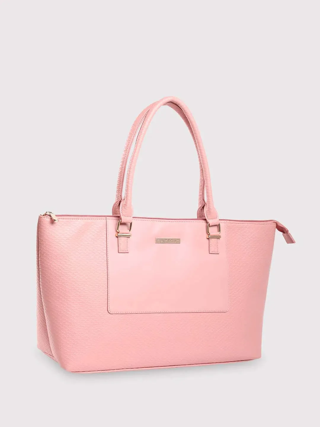 Caprese Fiona Large Light Pink Laptop Tote Bag