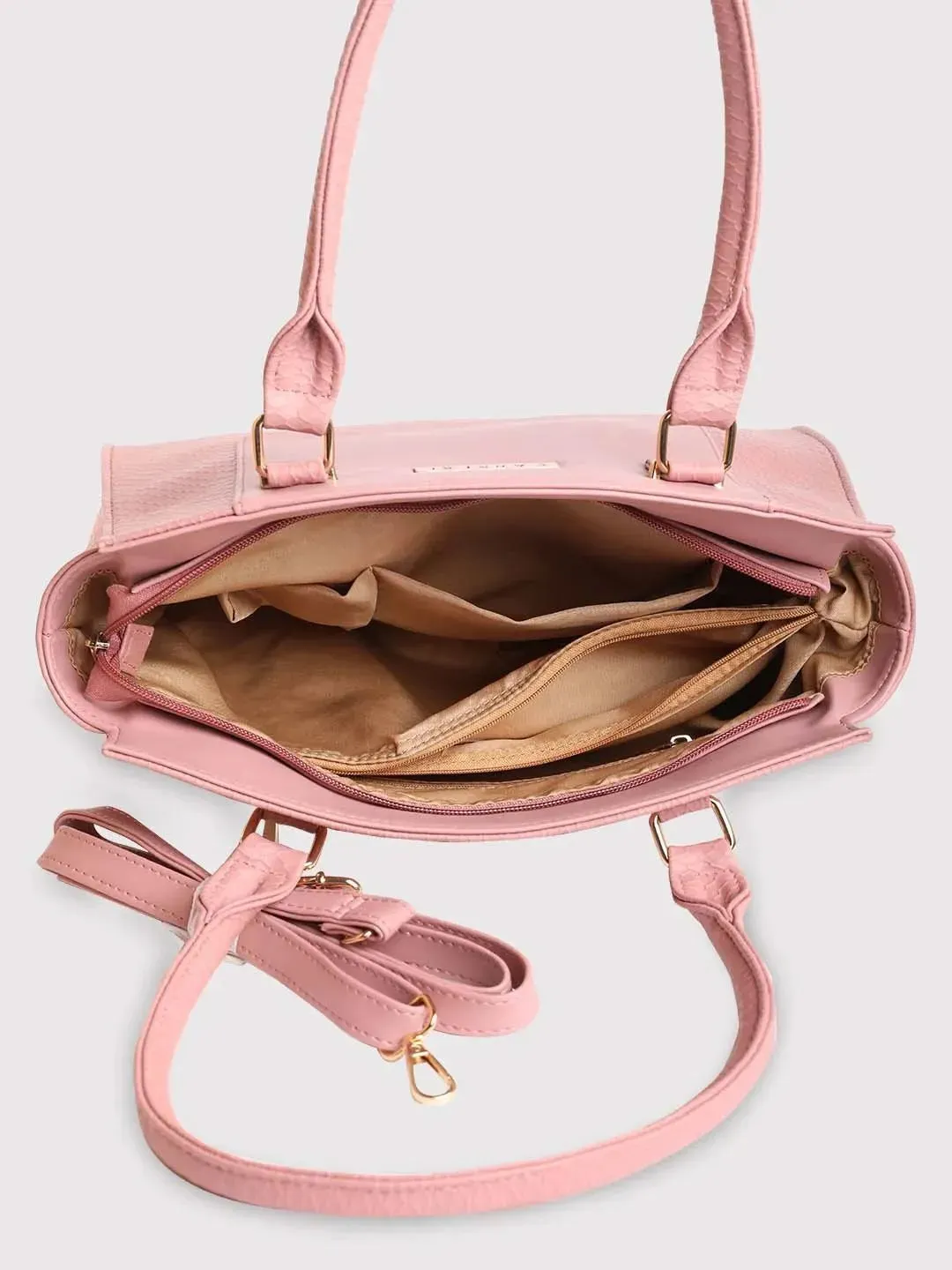 Caprese Fiona Medium Light Pink Office Tote Bag