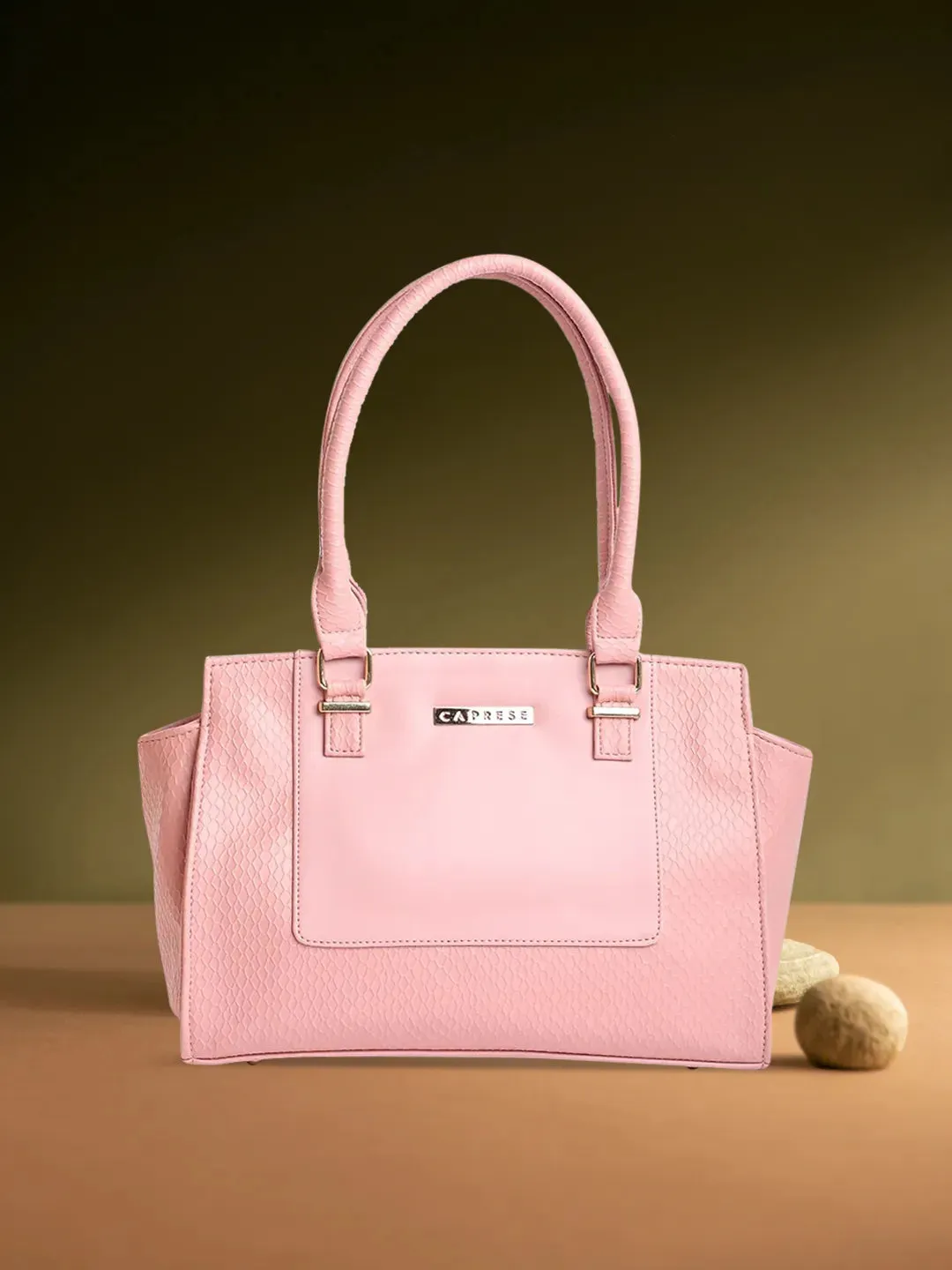 Caprese Fiona Medium Light Pink Office Tote Bag