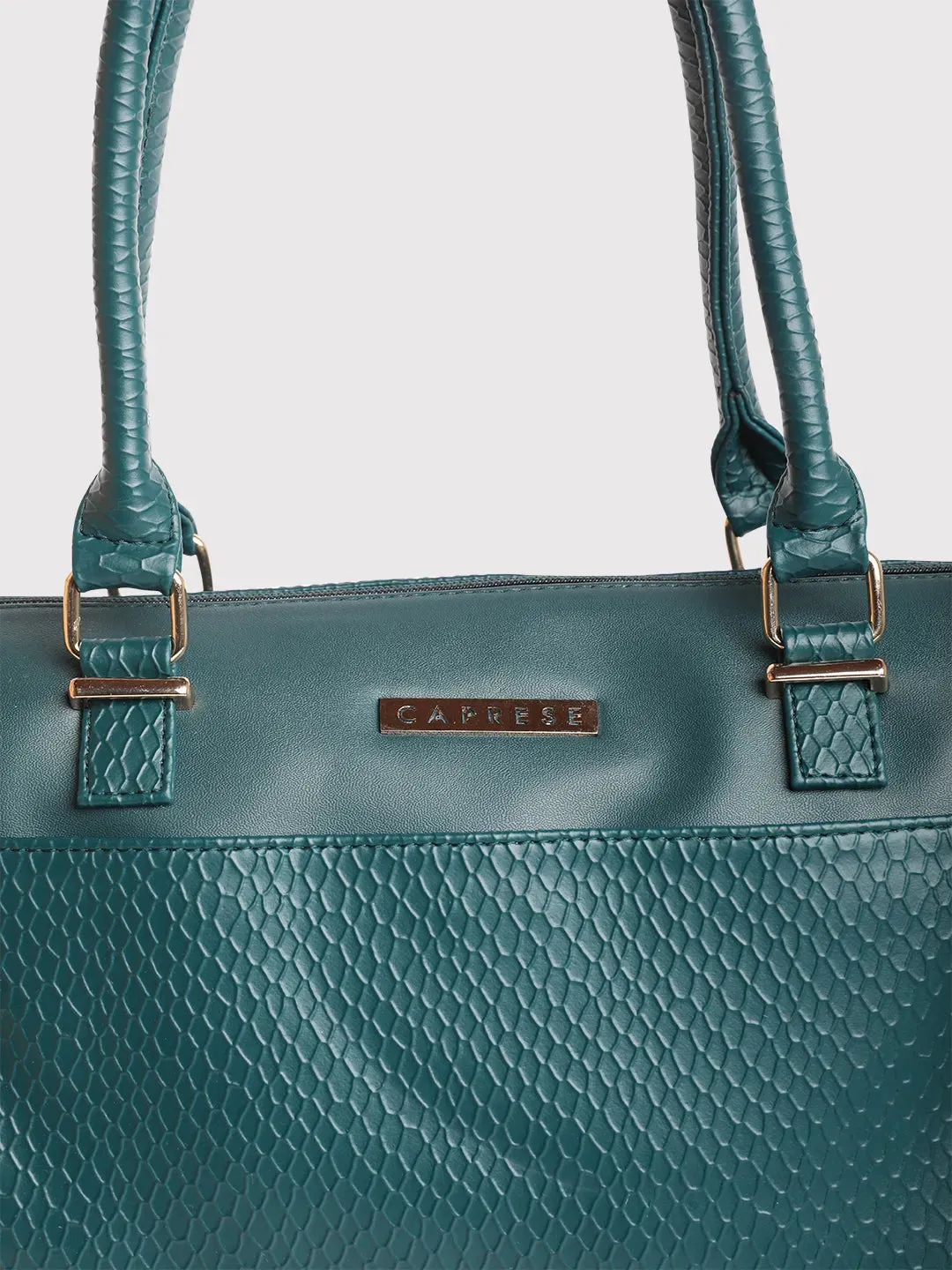 Caprese Fiona Medium Teal Satchel Bag