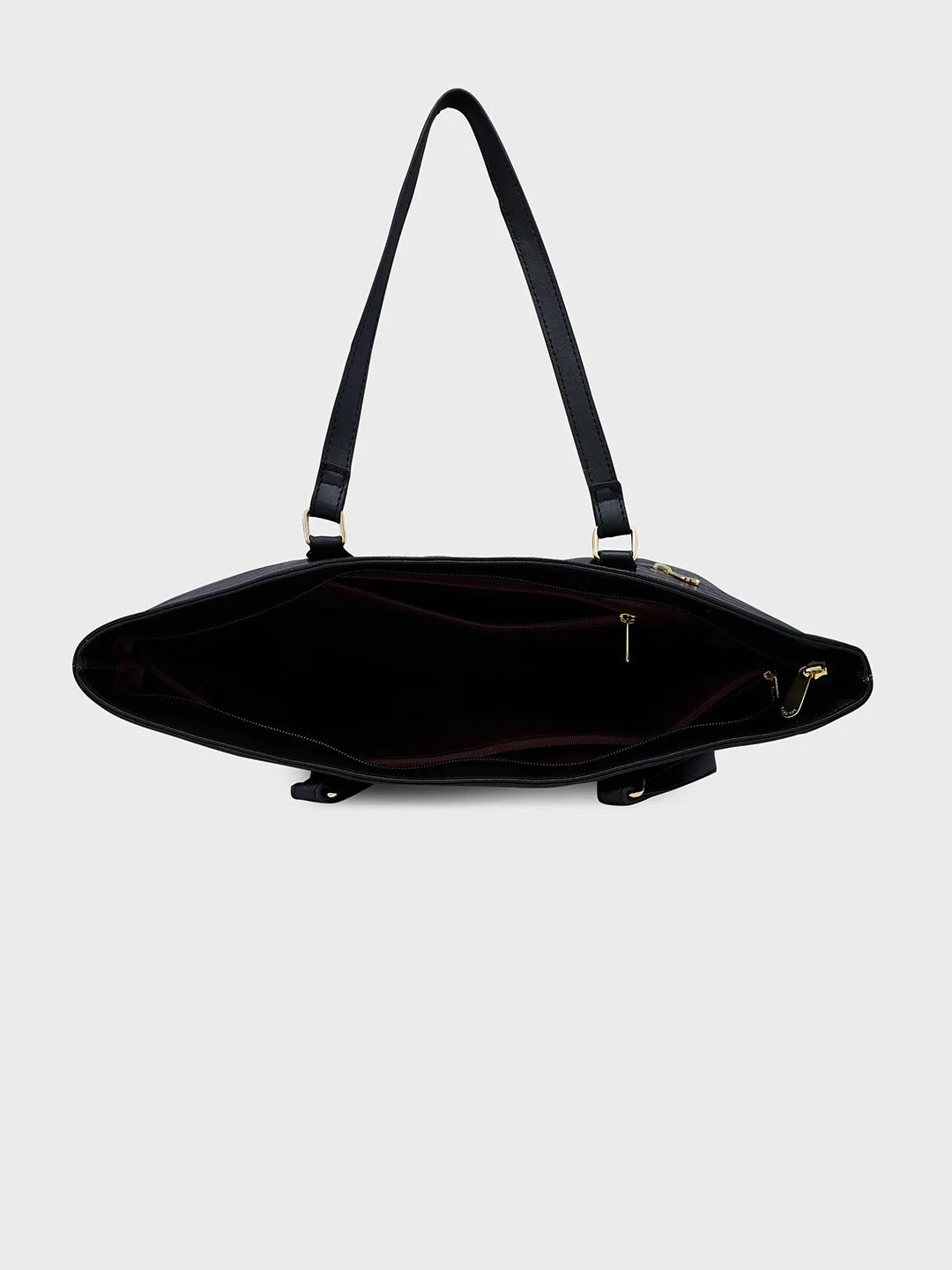 Caprese Flix Medium Black Tote Bag