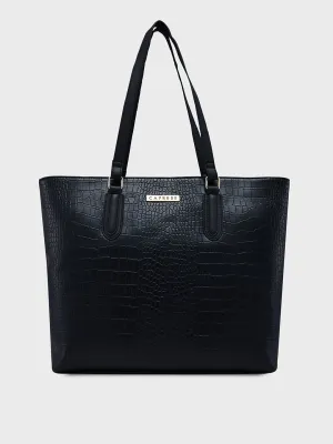 Caprese Flix Medium Black Tote Bag