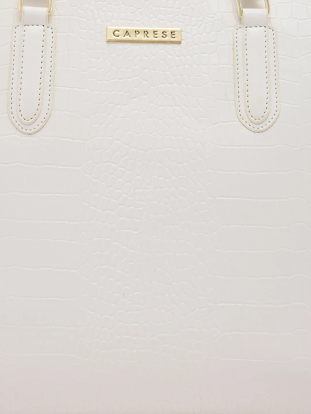 Caprese Flix Medium Off White Tote Bag