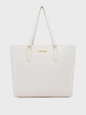 Caprese Flix Medium Off White Tote Bag