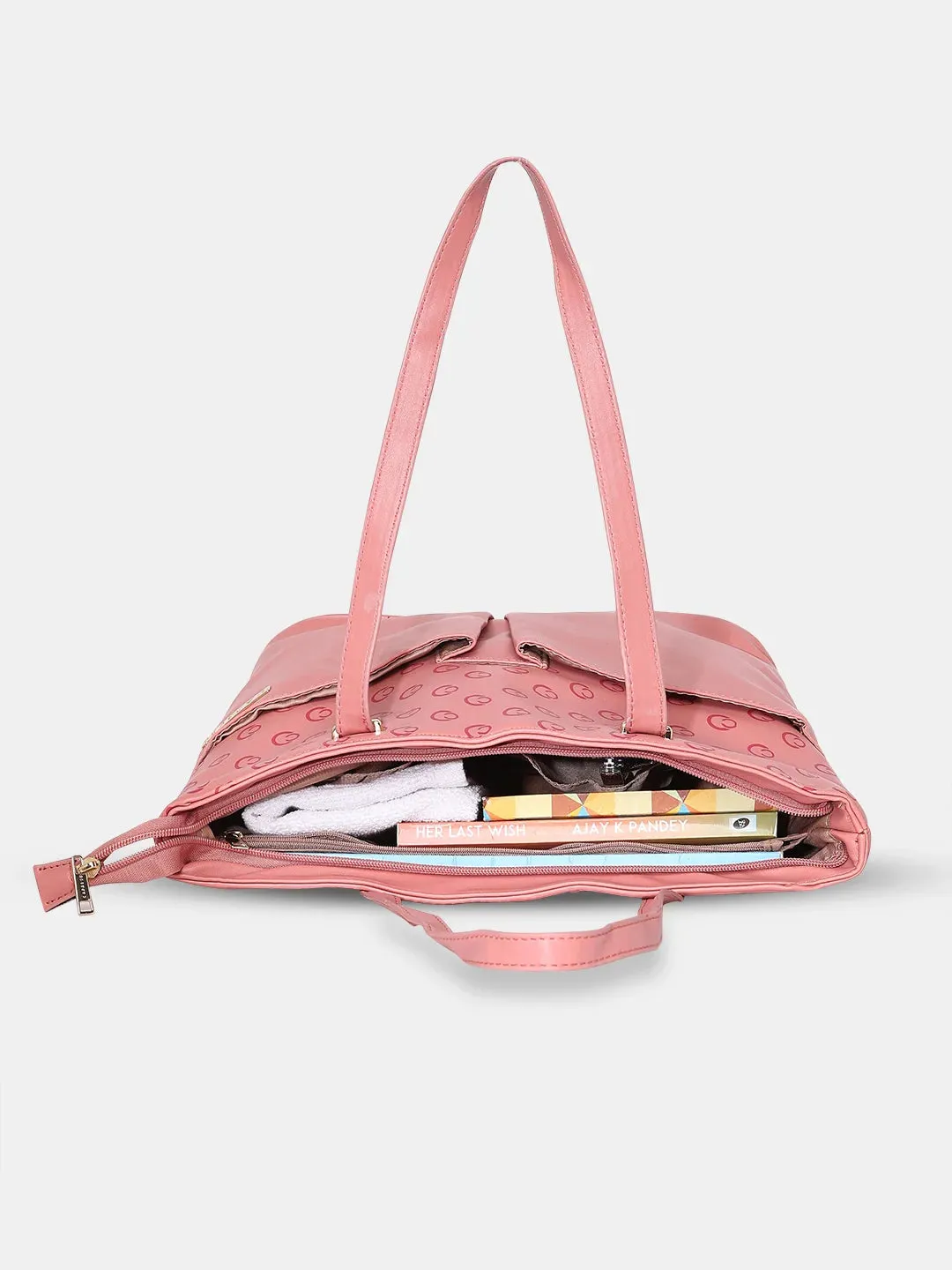 Caprese Freya Medium Mellow Rose Tote Bag