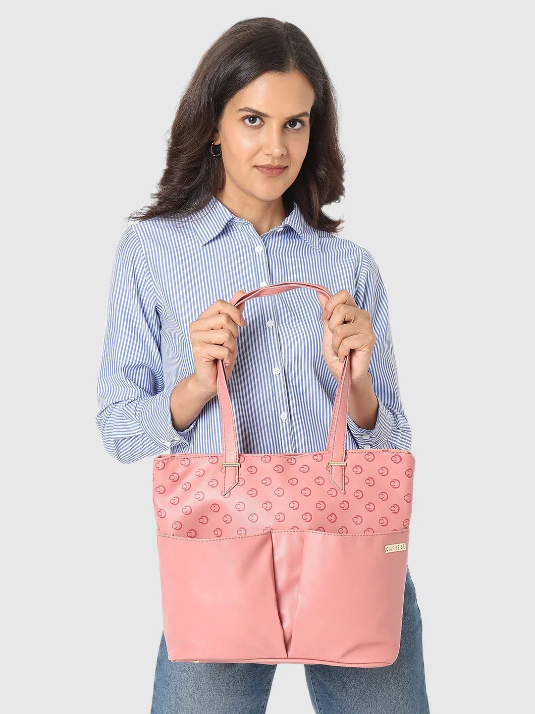Caprese Freya Medium Mellow Rose Tote Bag