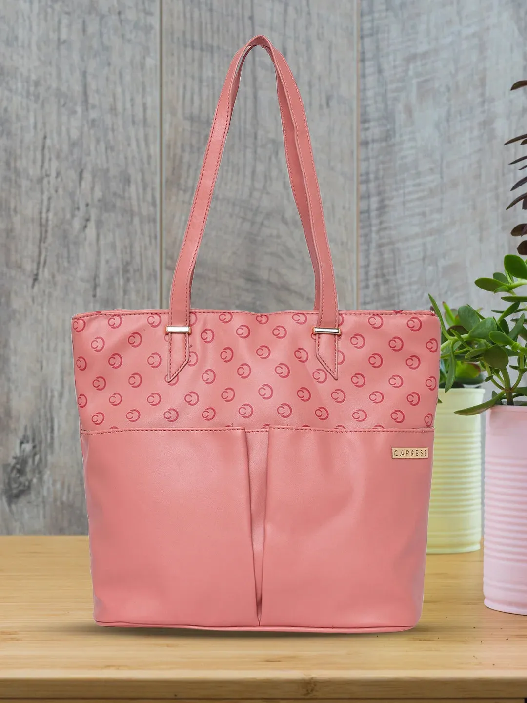 Caprese Freya Medium Mellow Rose Tote Bag