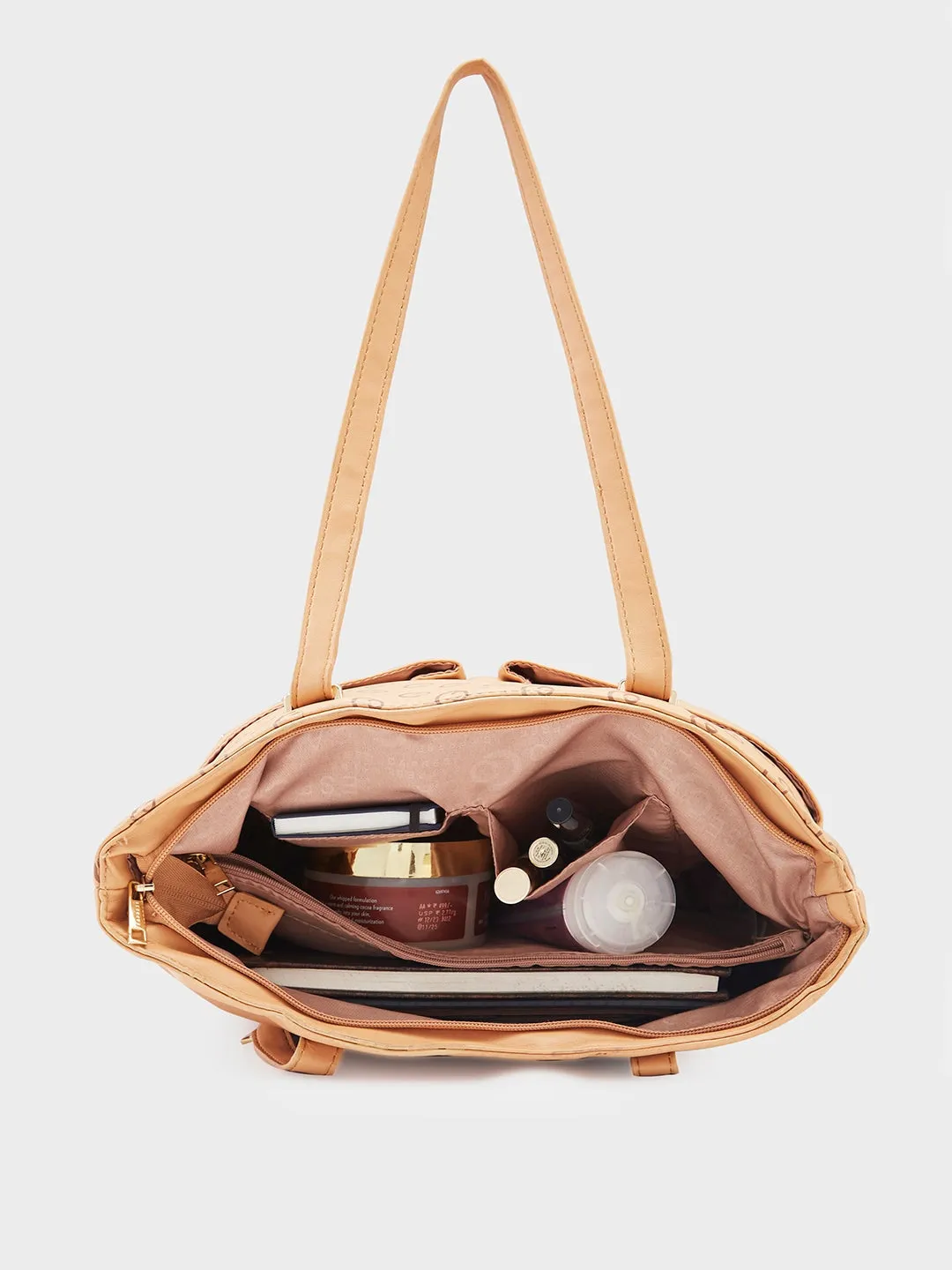 Caprese Freya Medium Tan Tote Bag