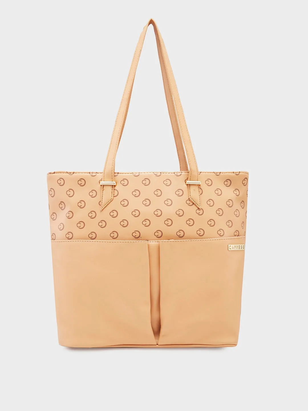 Caprese Freya Medium Tan Tote Bag