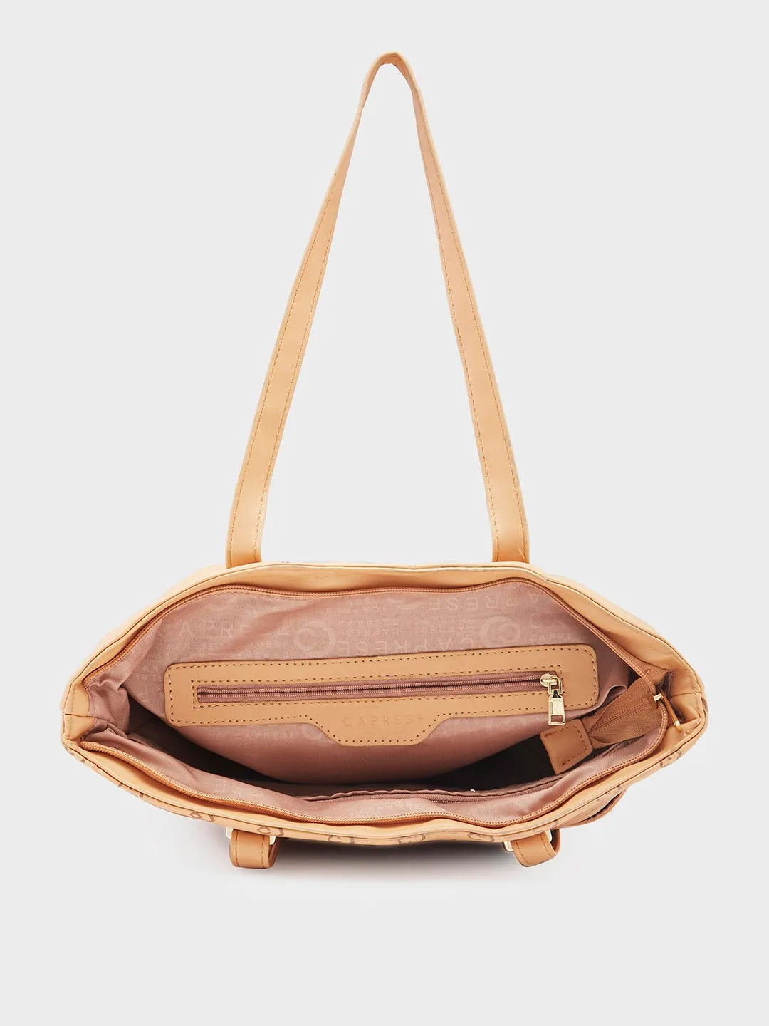 Caprese Freya Medium Tan Tote Bag