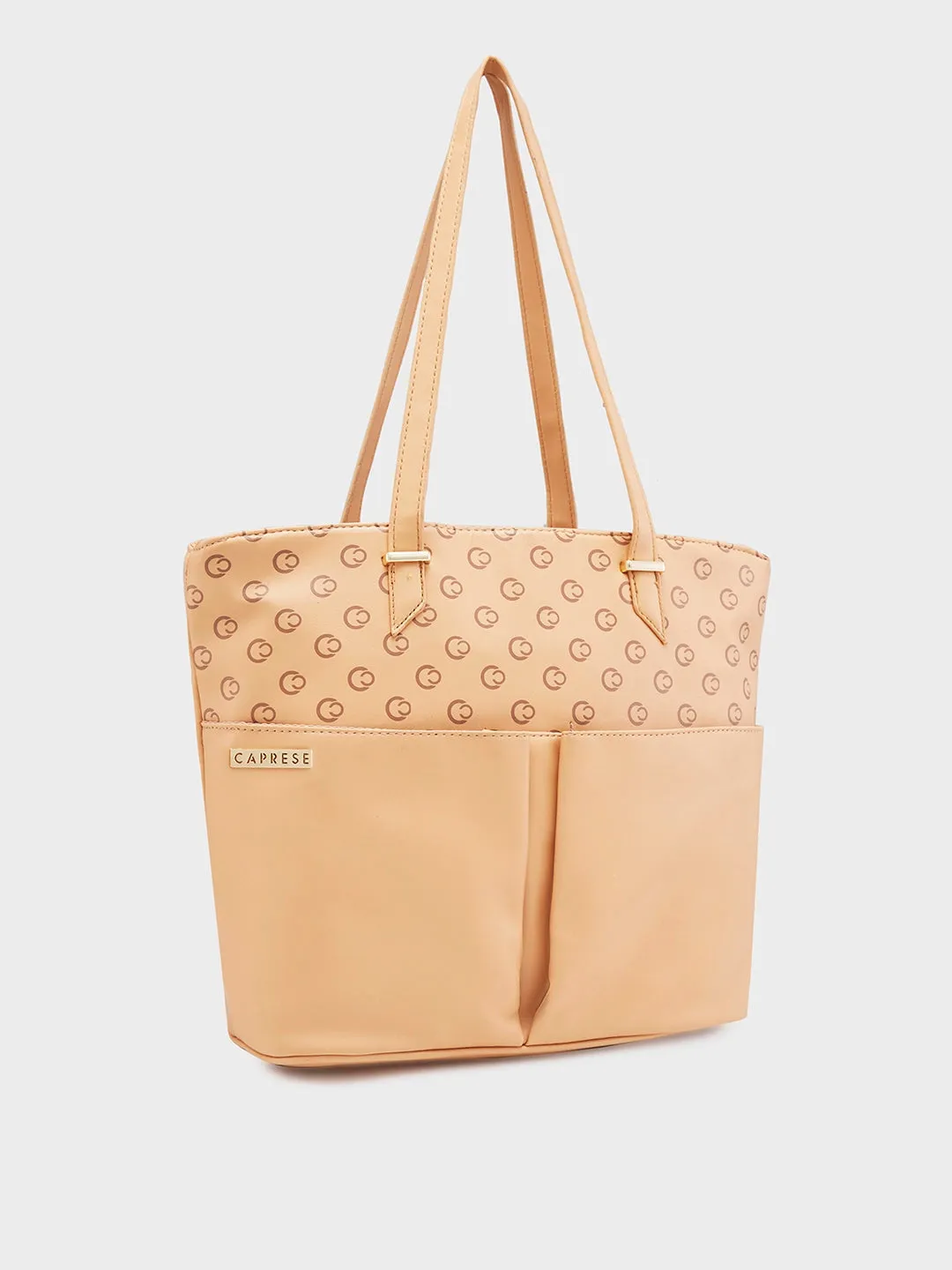 Caprese Freya Medium Tan Tote Bag
