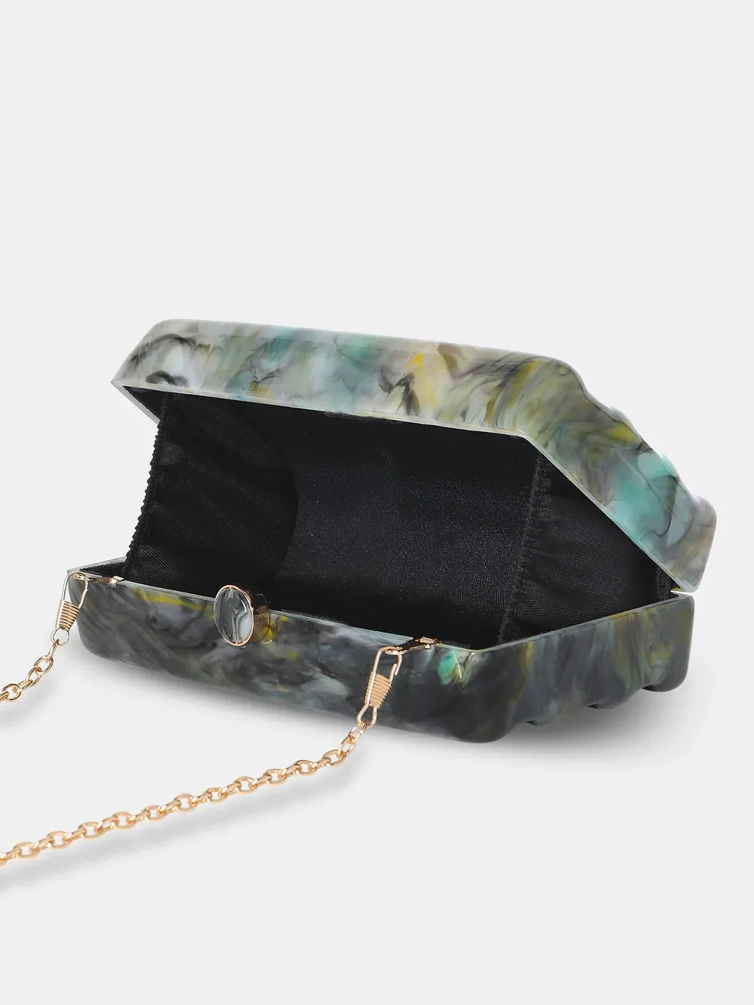 Caprese Gaina Small Grey Clutch