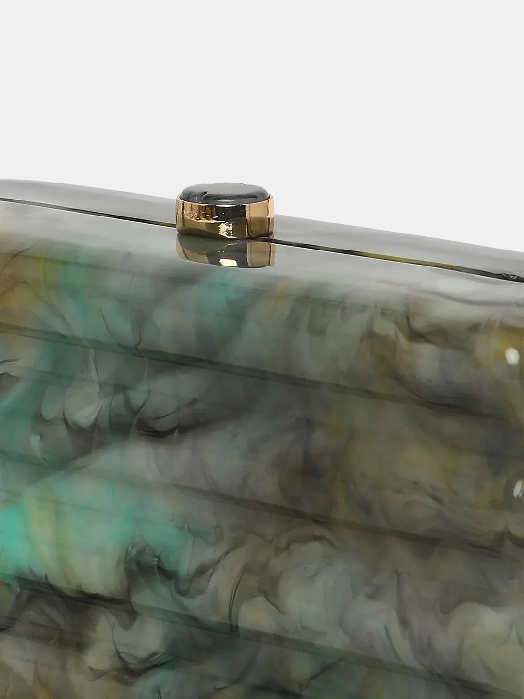 Caprese Gaina Small Grey Clutch