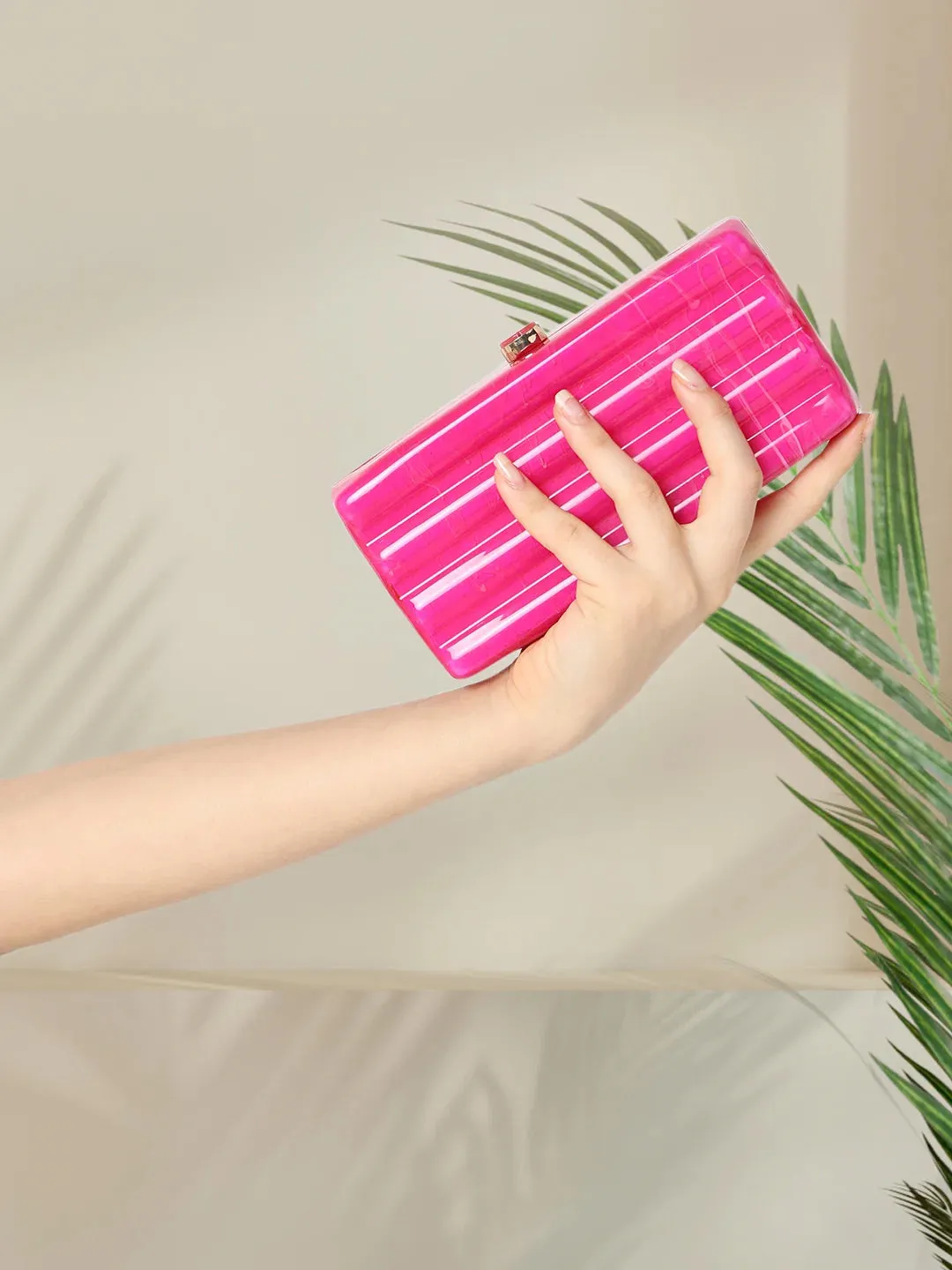 Caprese Gaina Small Pink Clutch