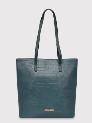 Caprese Gazza Medium Teal Tote Bag